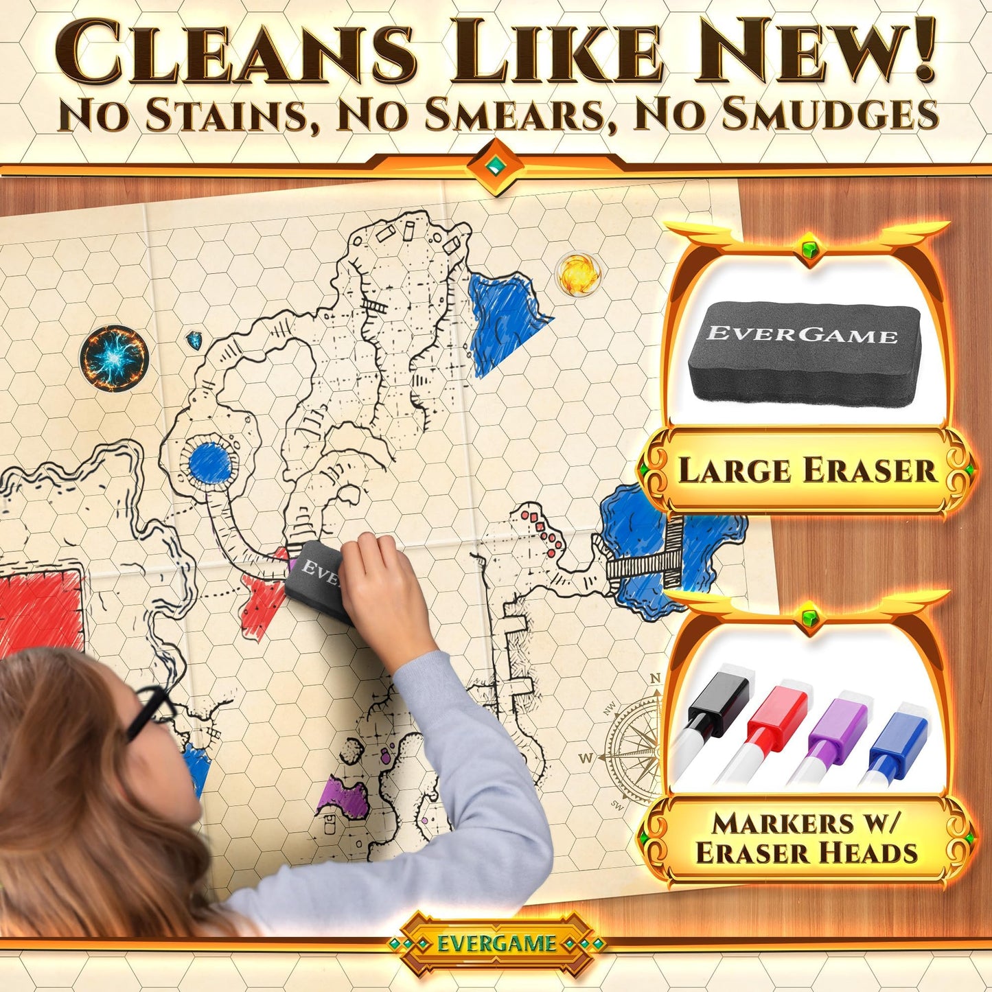 EverGame DND Mats & Battle Maps — 22x26 Premium Terrain Sets