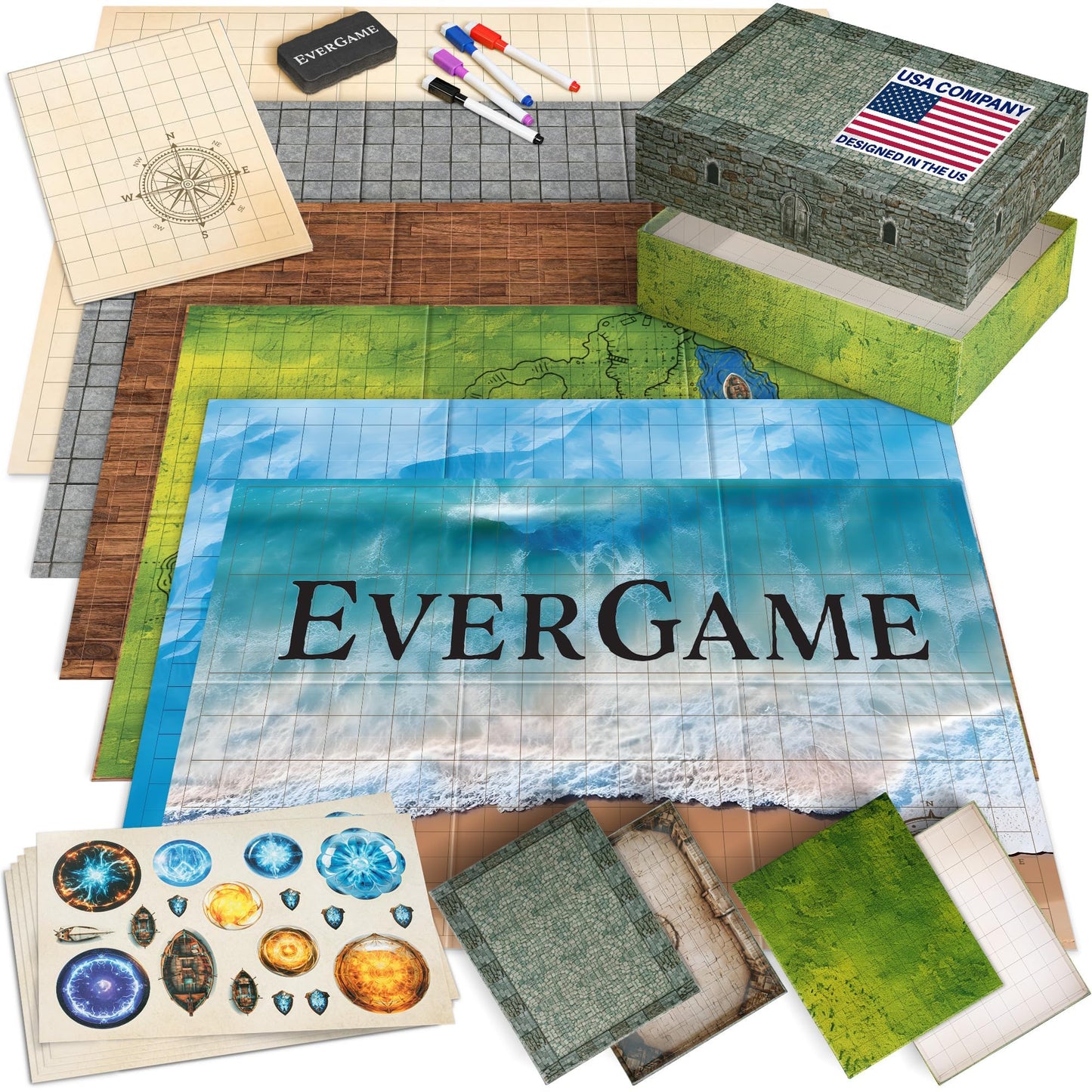 EverGame DND Mats & Battle Maps — 22x26 Premium Terrain Sets