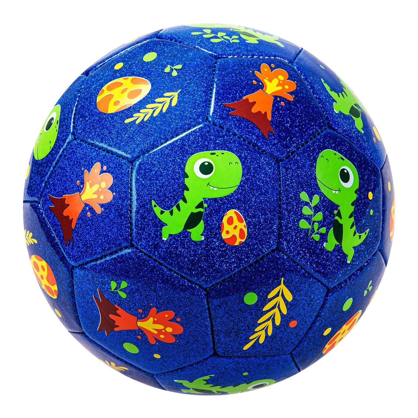 EVERICH TOY Toddler Soccer Ball – Size 2 with Pump, Dinosaur Design, Indoor & Outdoor Play