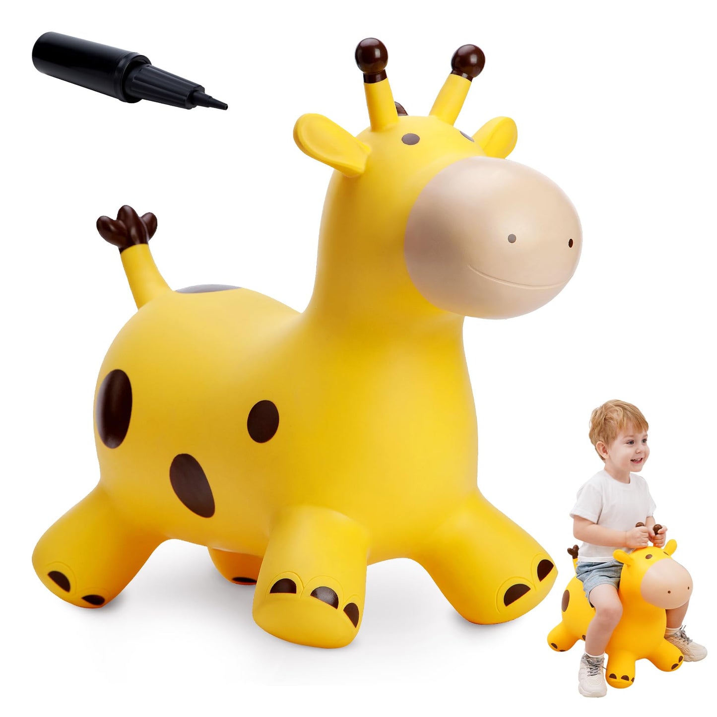 EVERICH TOY Giraffe Hopper – Inflatable Bouncy Ride-On for Toddlers (18 Months–6 Years)