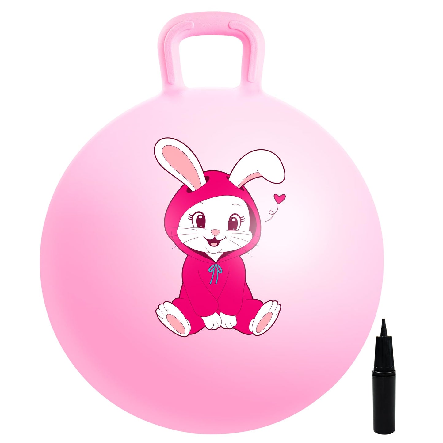 EVERICH TOY Hopper Ball – Pink Bunny 18 Inch Hoppity Hop with Handle for Indoor & Outdoor Play