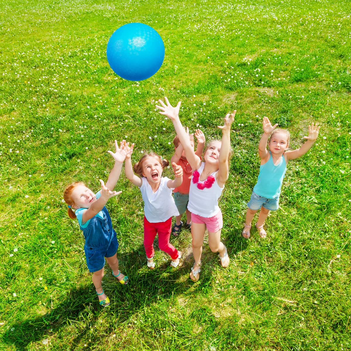 EVERICH TOY Playground Balls - 8.5-Inch Kickball, 6 or 12 Pack with Pump for Outdoor & Indoor Play