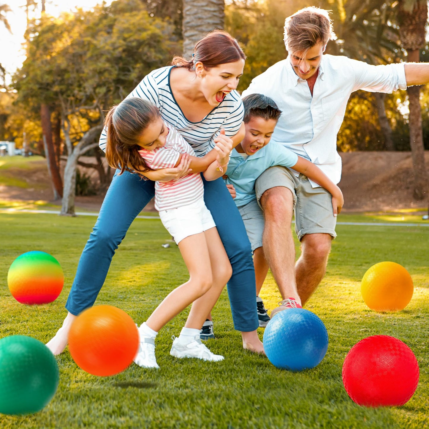 EVERICH TOY Playground Balls - 8.5-Inch Kickball, 6 or 12 Pack with Pump for Outdoor & Indoor Play