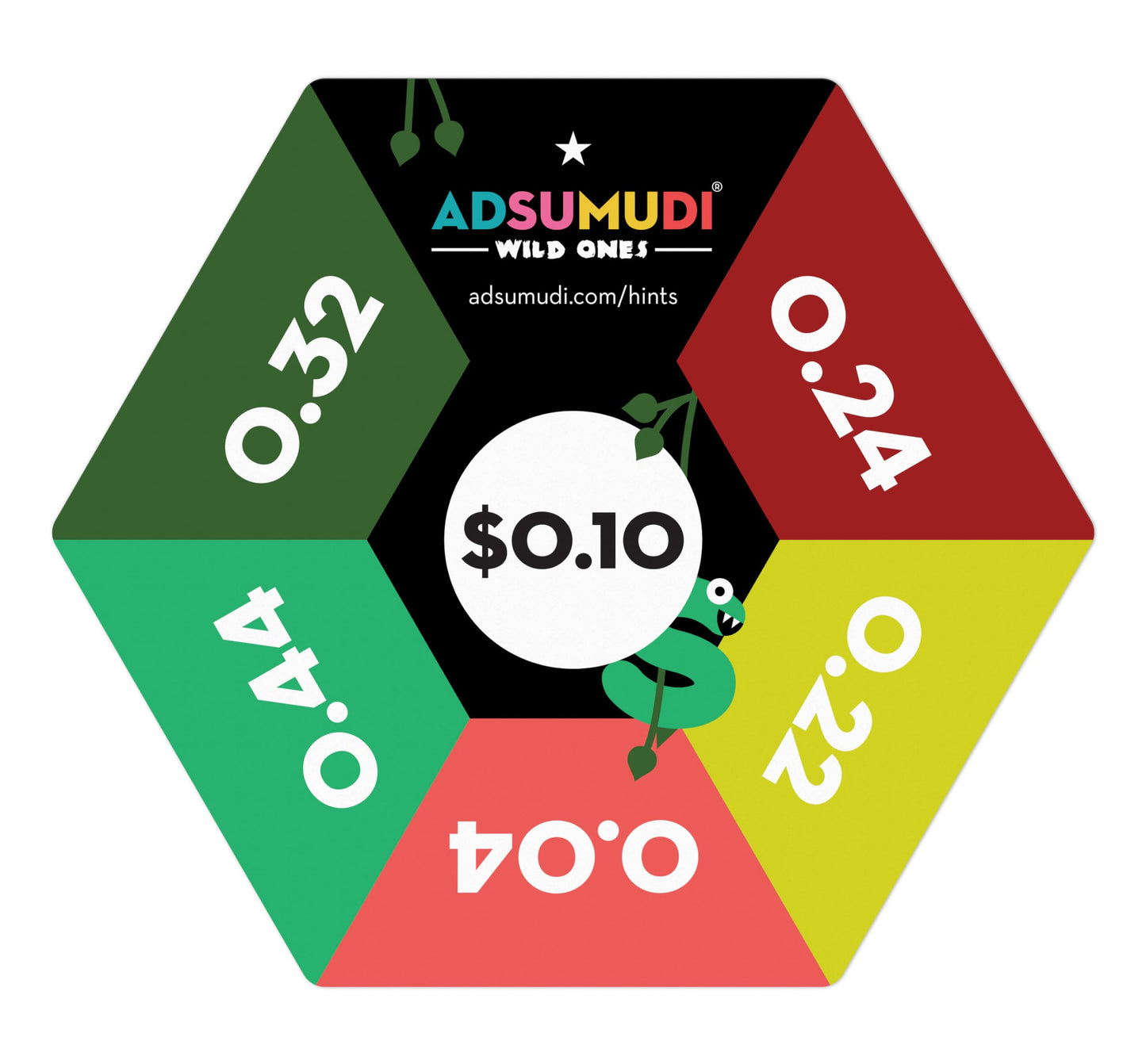 Evermade Adsumudi Math Game – Wild Ones: Fun Fractions, Decimals & Mental Math (Ages 9+)