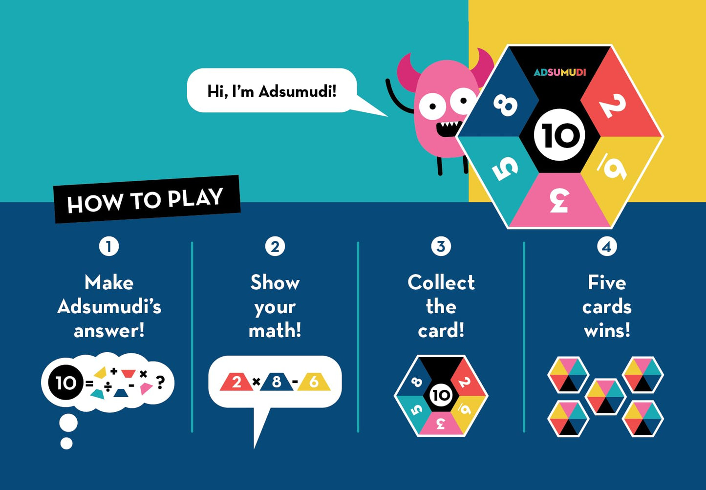 Evermade Adsumudi Math Game – Multiplication, Division, Addition & Subtraction for Kids 8–12