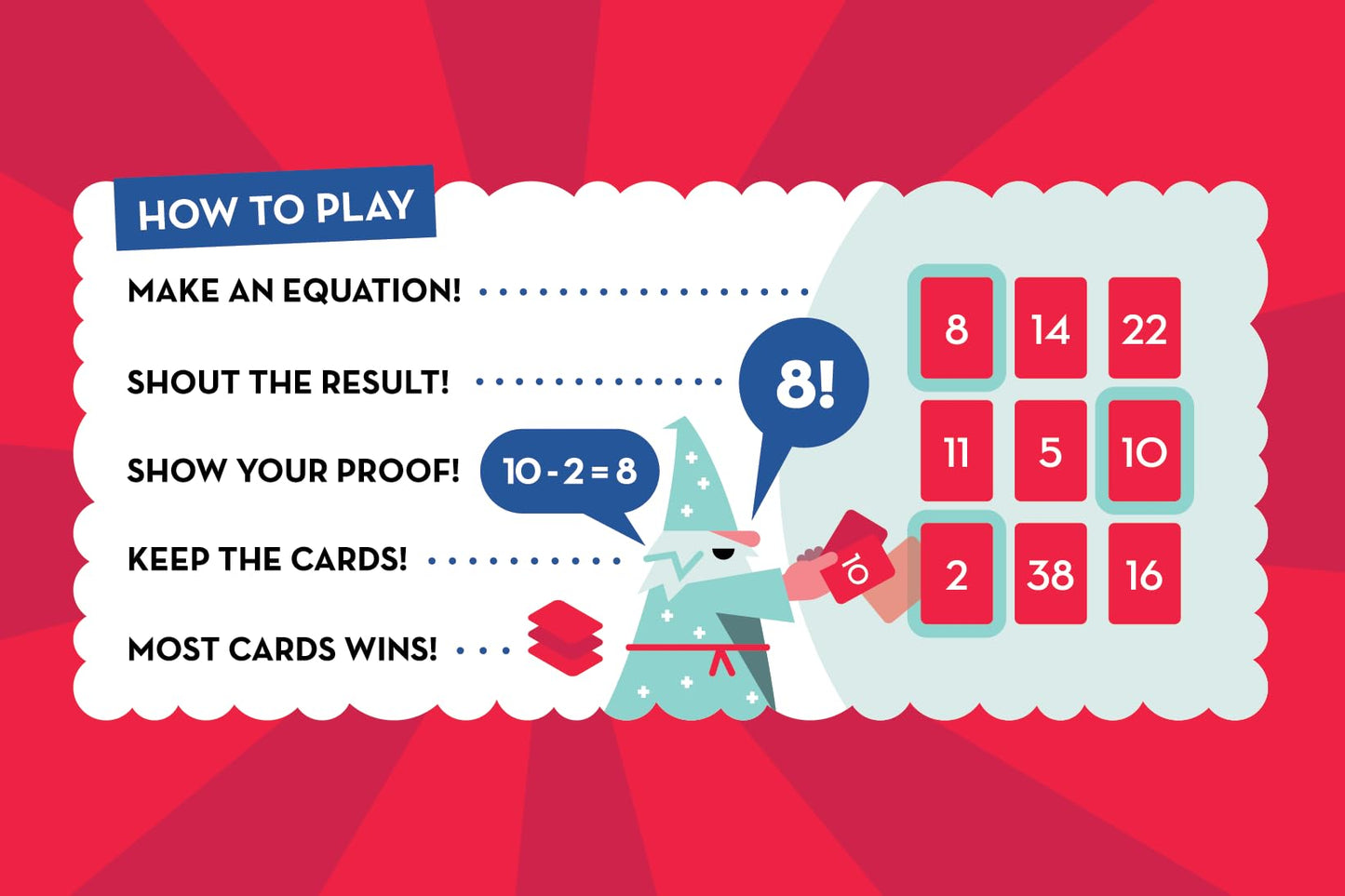 Evermade Proof! Math Game — Fast-Paced Mental Math Fun for Ages 9+ (Teacher's Choice Gold Award)