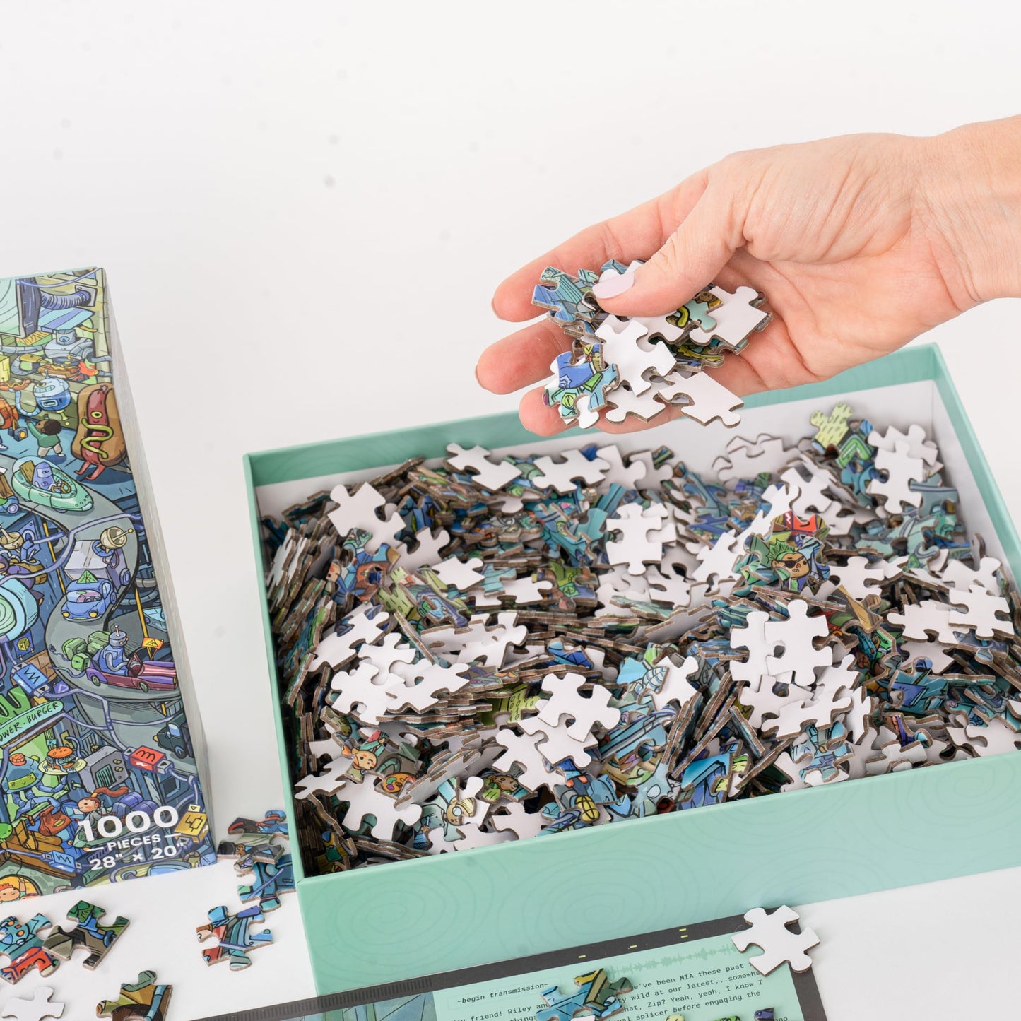 Evermade Techno Dystopia 1000-Piece Mystery Puzzle – Frameable City Art