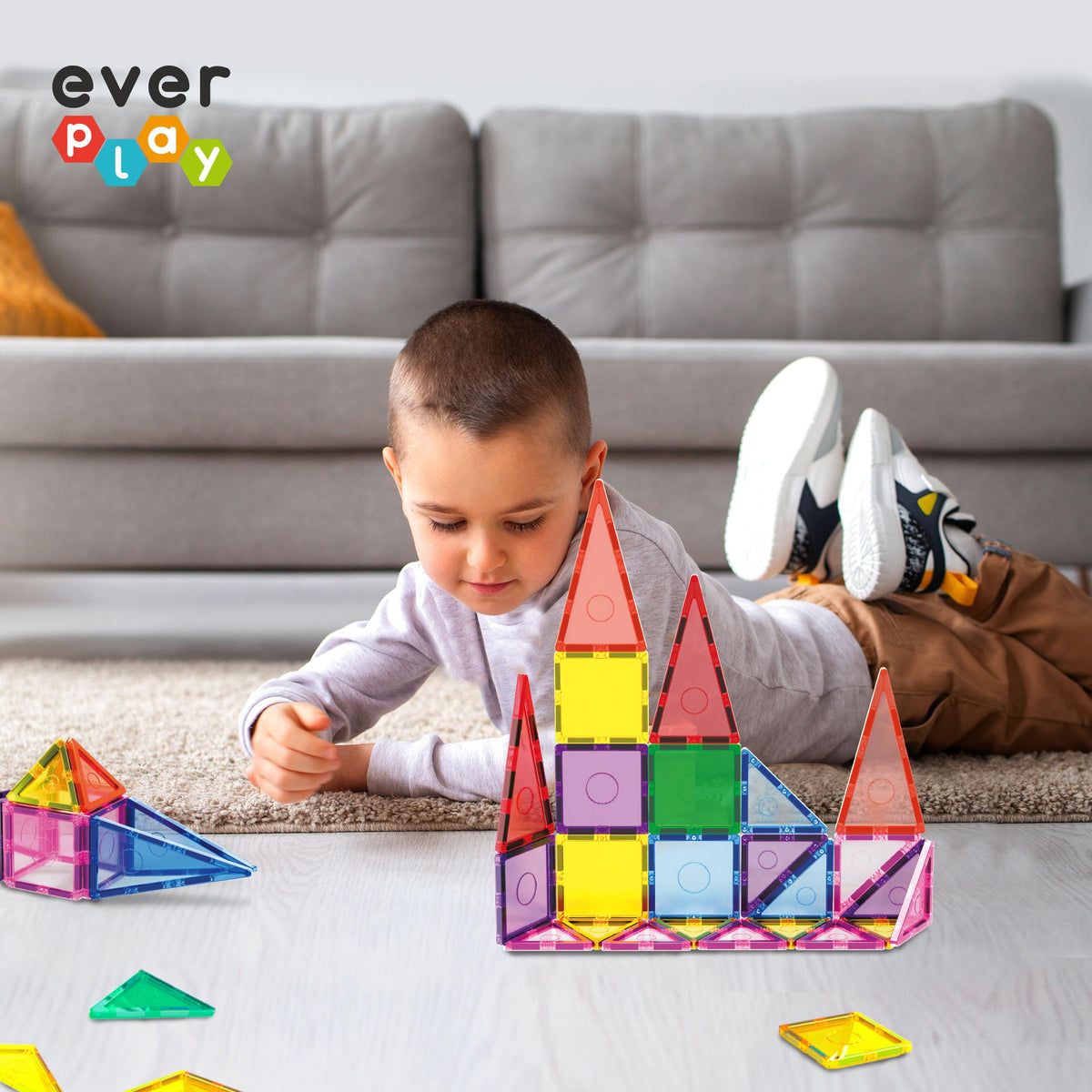 Everplay 24-Piece Magnetic Tile Building Set for Kids – STEM & Creative Play