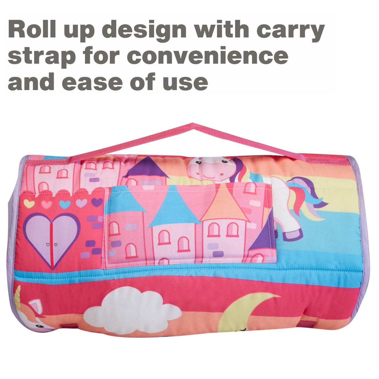 EVERYDAY KIDS Nap Mat with Removable Pillow - Unicorn Dreams (Ages 3-6)