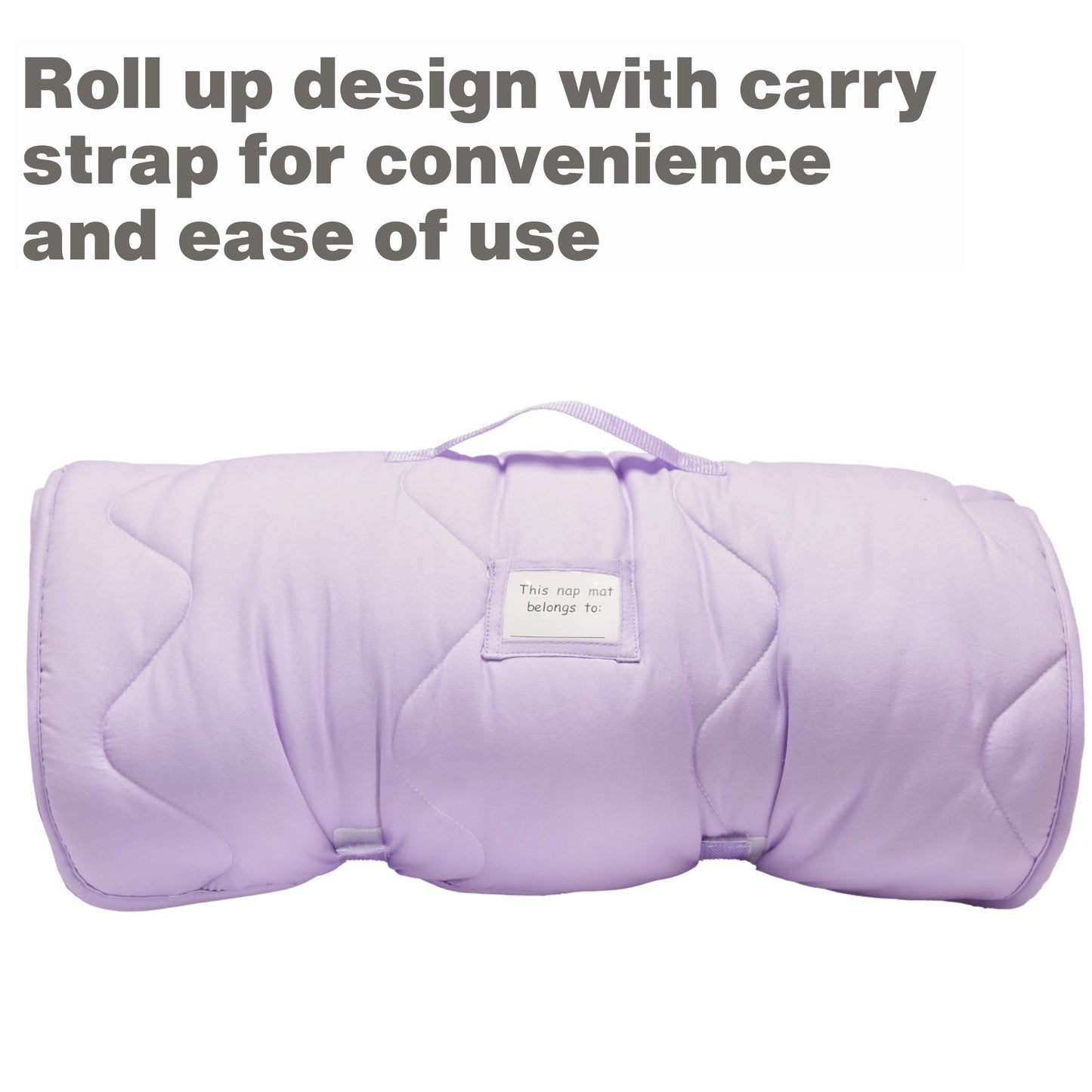 EVERYDAY KIDS Toddler Nap Mat with Removable Pillow – Born to Dance Ballerina, Rollup Design for Ages 2-6