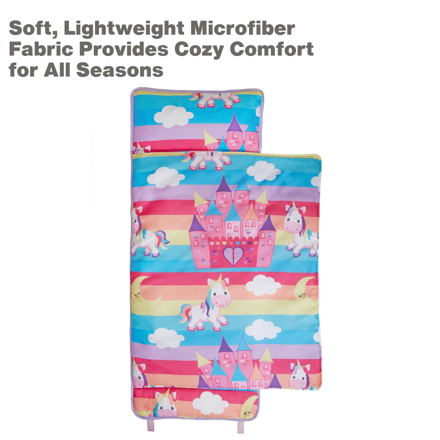 EVERYDAY KIDS Nap Mat with Removable Pillow - Unicorn Dreams (Ages 3-6)