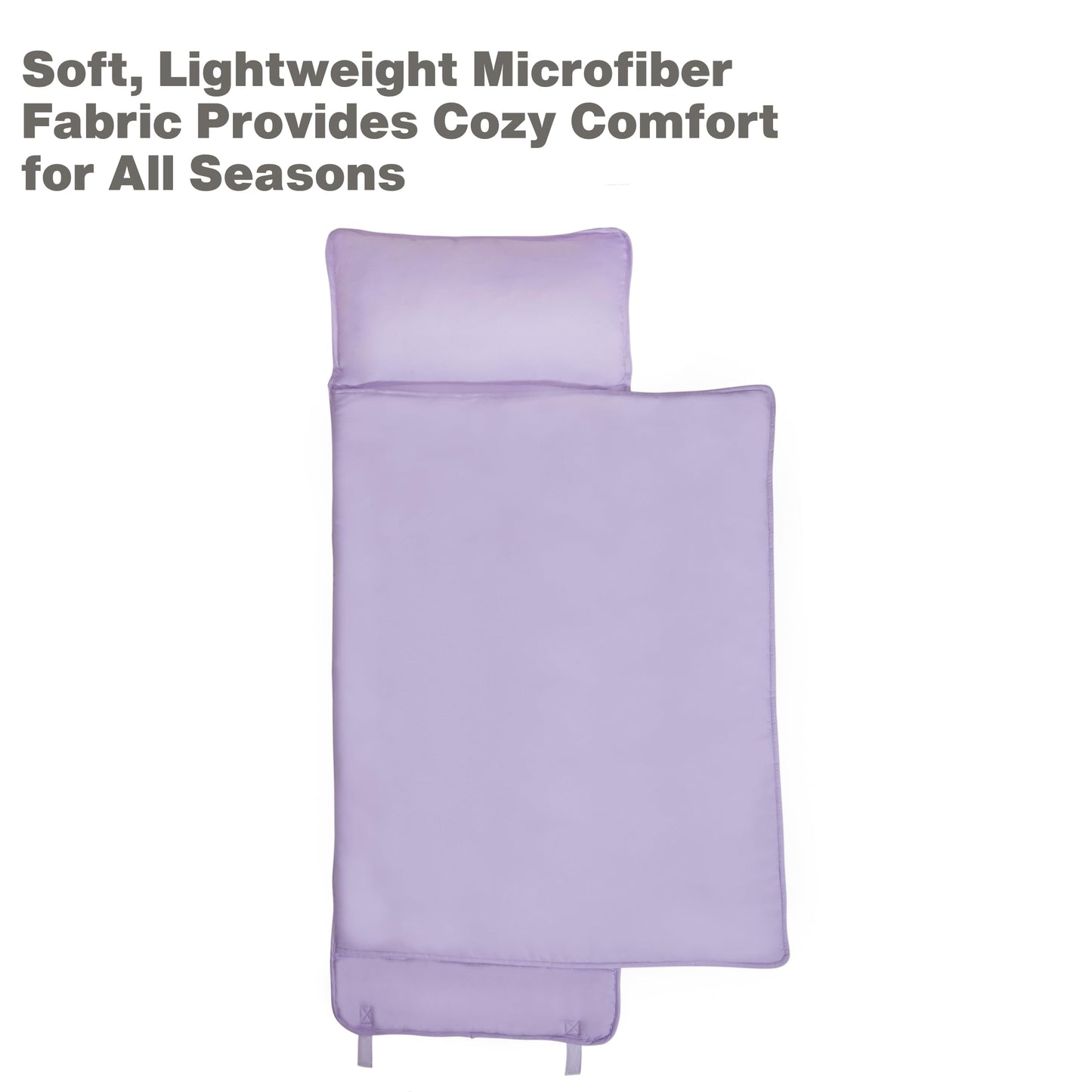 EVERYDAY KIDS Nap Mat with Removable Pillow – Lavender | Rollup Design for Preschool & Daycare