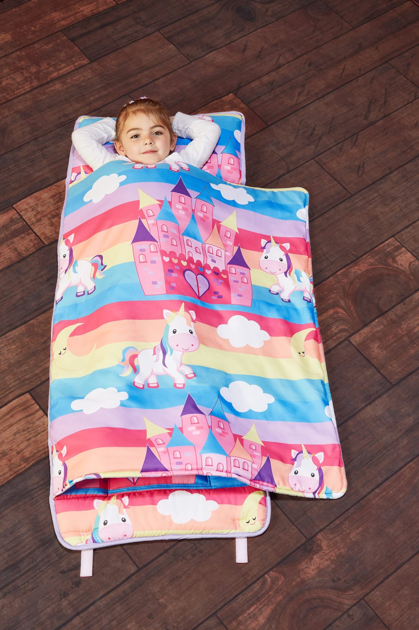 EVERYDAY KIDS Nap Mat with Removable Pillow - Unicorn Dreams (Ages 3-6)