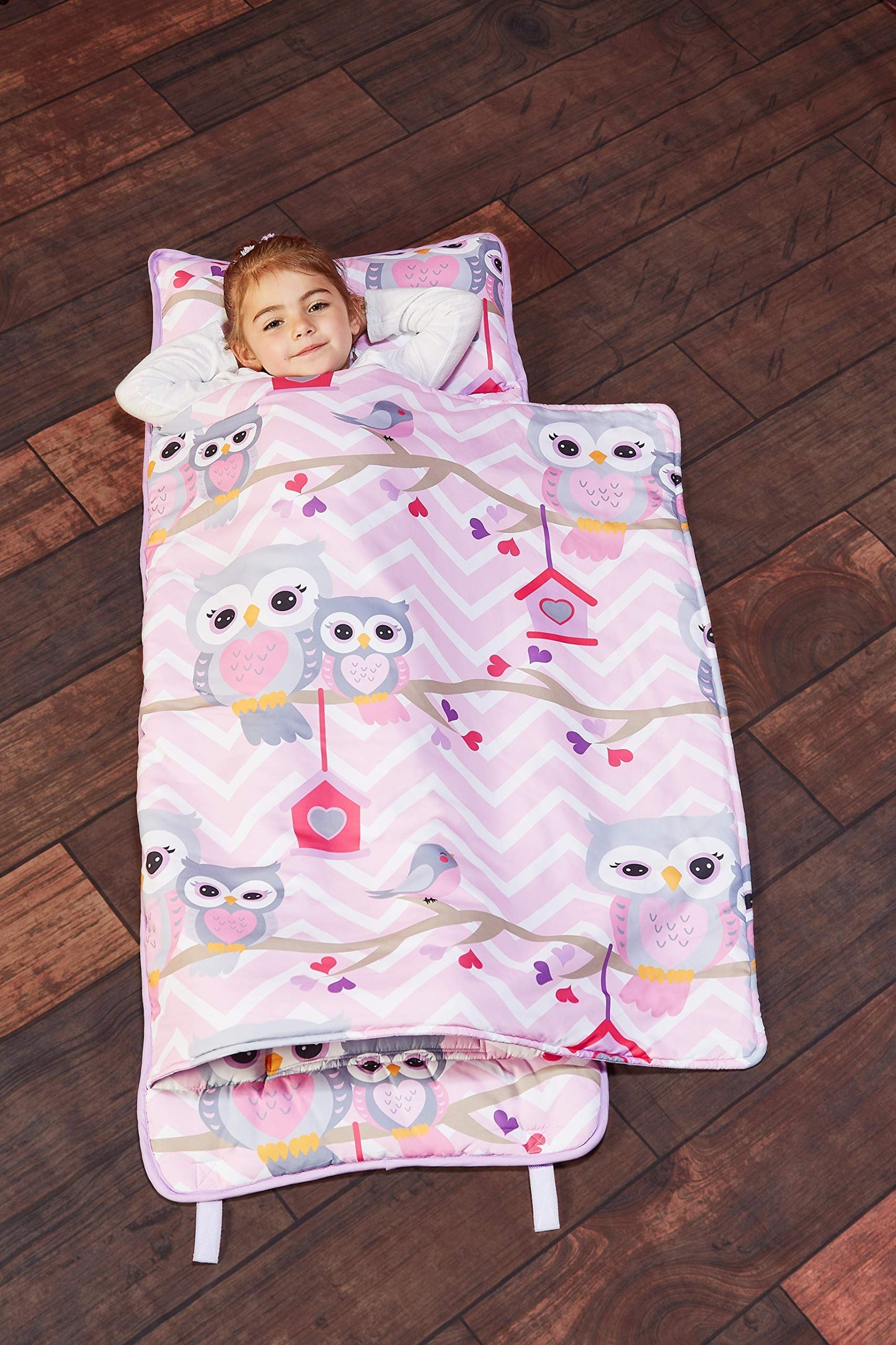 EVERYDAY KIDS Nap Mat with Removable Pillow – Rollup Design, Carry Handle, Soft Microfiber for Ages 3-6