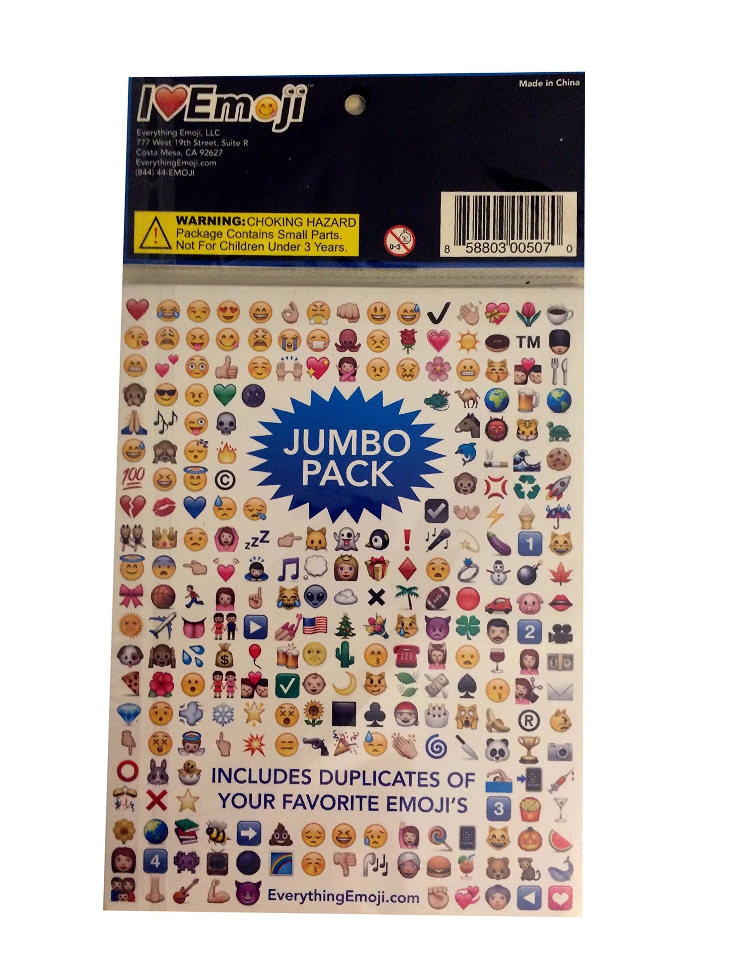 Everything Emoji Jumbo Stickers – 960 Popular Emoticons, Large Size, Water-Resistant & Removable