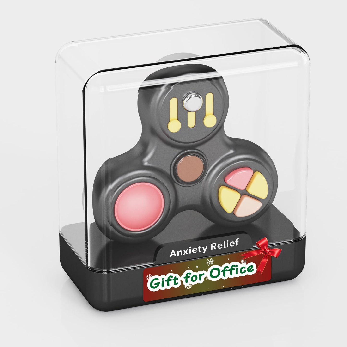 Evnojy Infinite Cube – Fidget Blocks for Adults (Spin Black)
