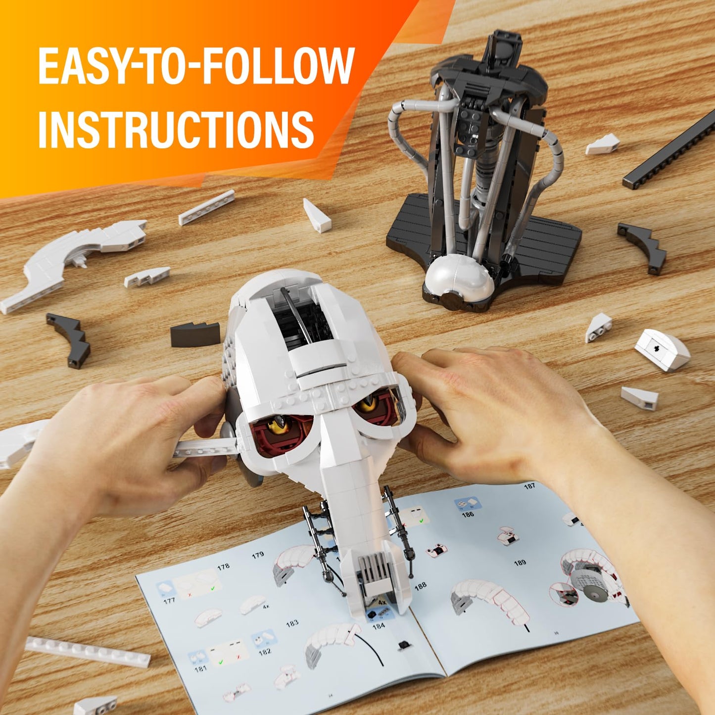 EvoFTIOR General Grievous Helmet — LEGO-Compatible 710-Piece Display Model for Adults and Collectors