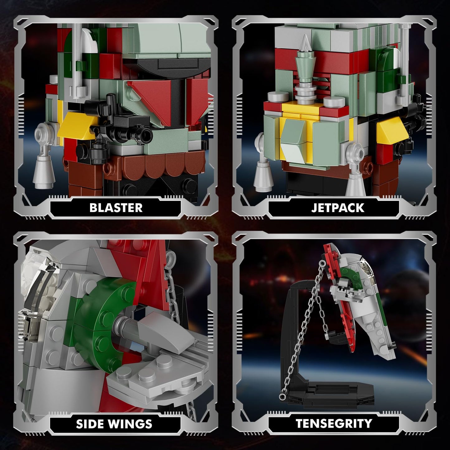 EvoFTIOR Boba Fett Slave One Tensegrity Model – Starship Microfighter Build Set