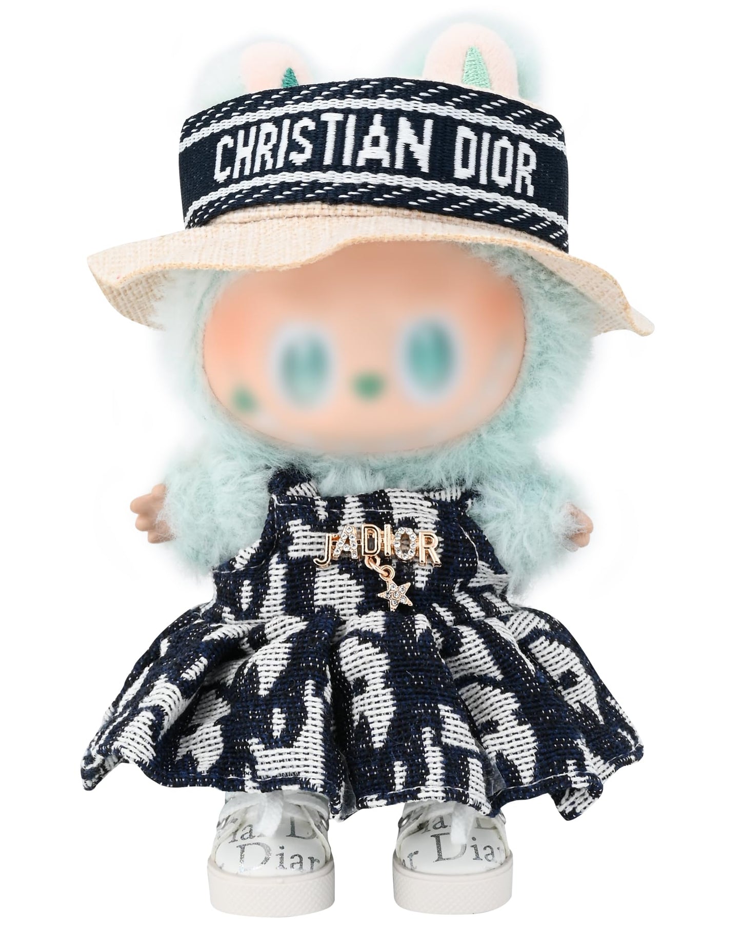 Evowatt 2-Piece Labubu Doll Outfit Set — Hair Clip & Dress for 17cm Dolls