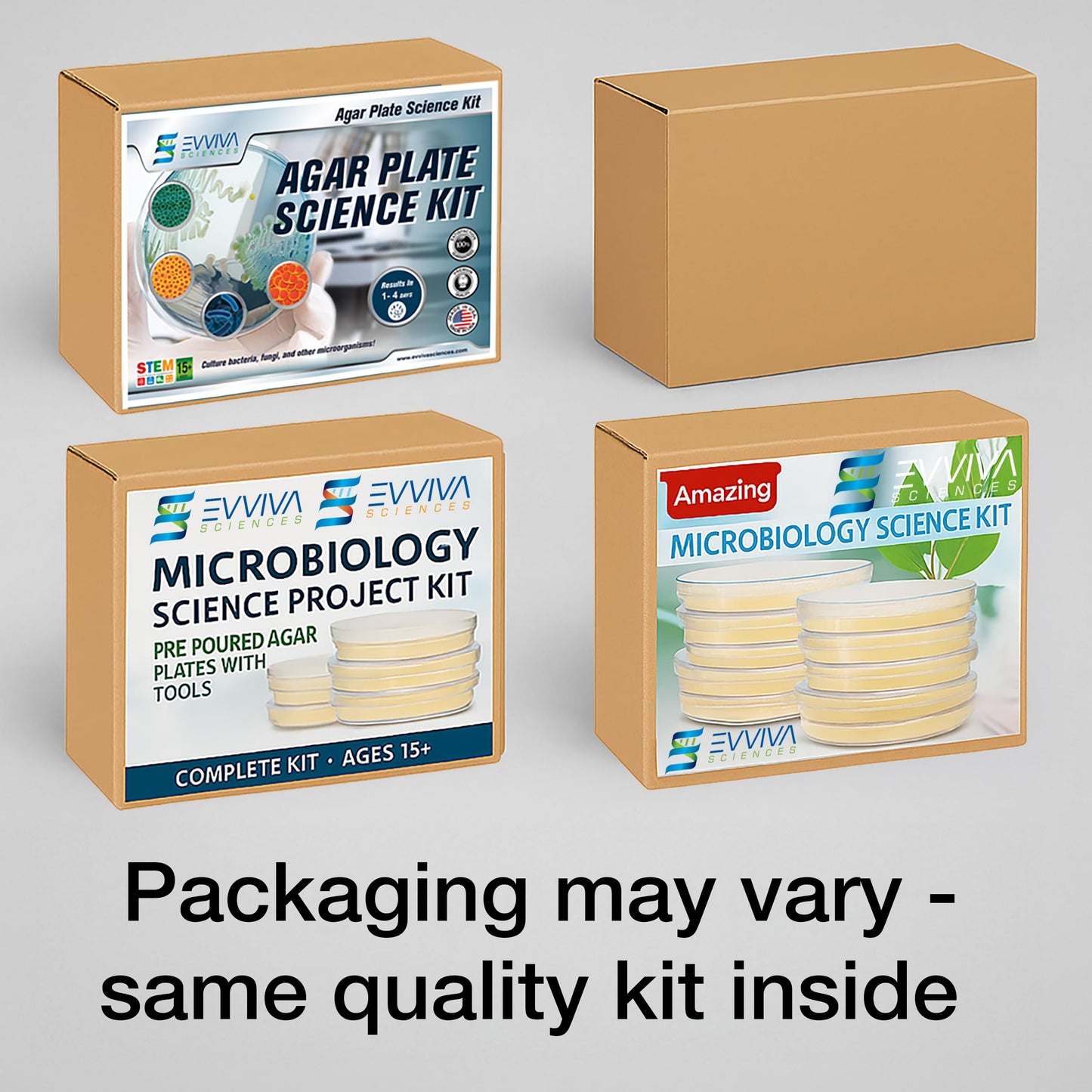 Evviva Sciences Microbiology Kit – Pre-Poured Agar Plates & Educational eBook