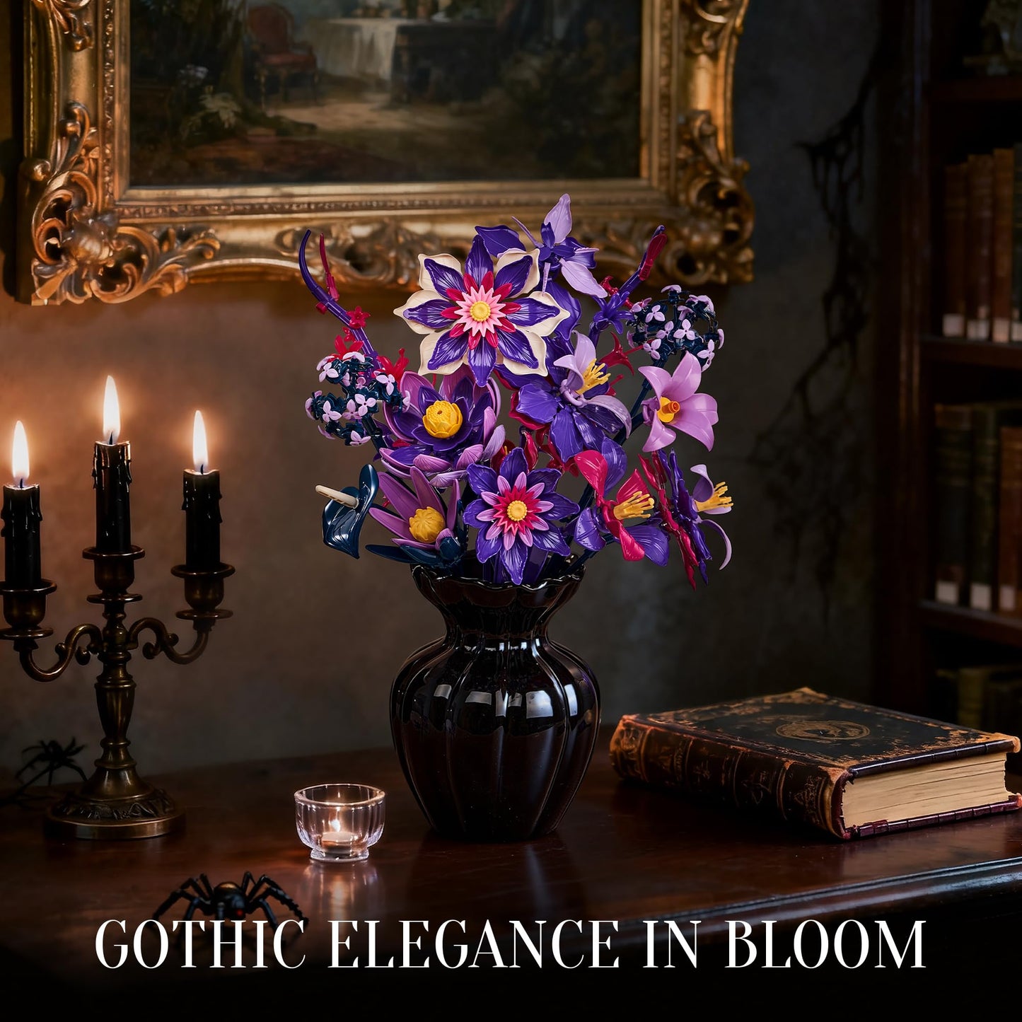 EWED Gothic Flowers Bouquet Building Set for Adults — Lego Botanical Collection Compatible