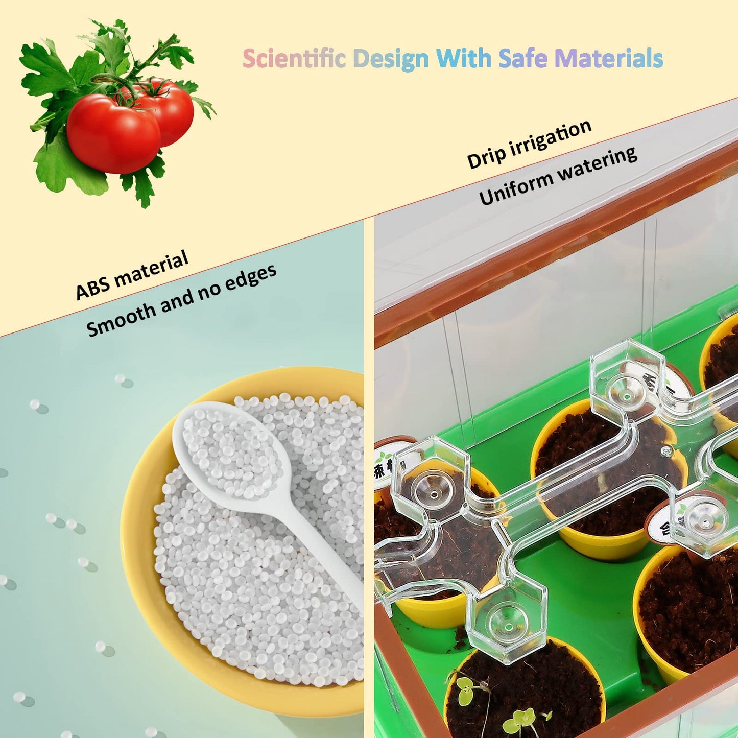 EXBEPE Kids Gardening Kit Greenhouse Terrarium – Educational Plant Growing Set for Boys & Girls