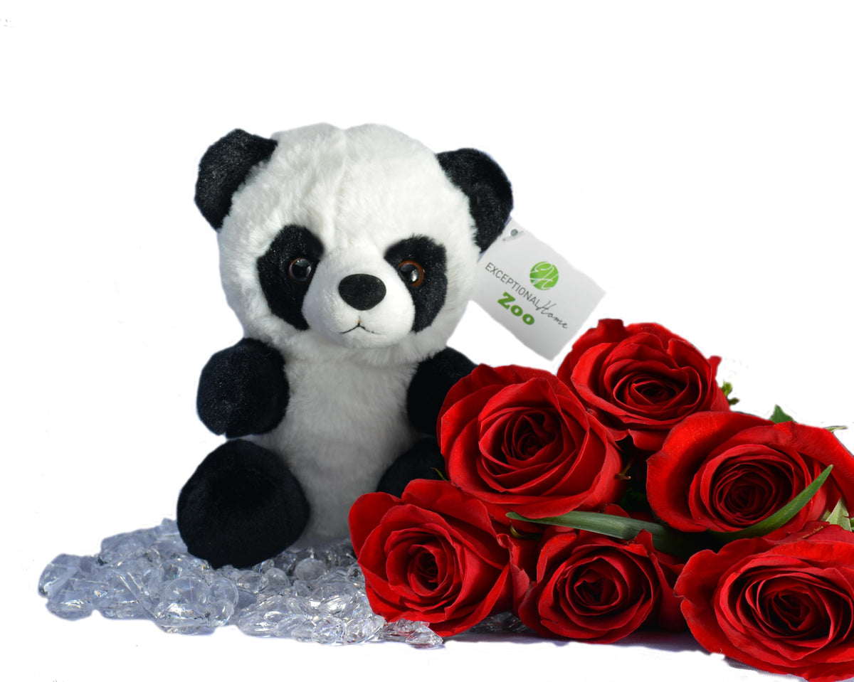 EH Exceptional Home Baby Plush Pandas – 7.5-in Soft Panda Bear Stuffed Animal Toy