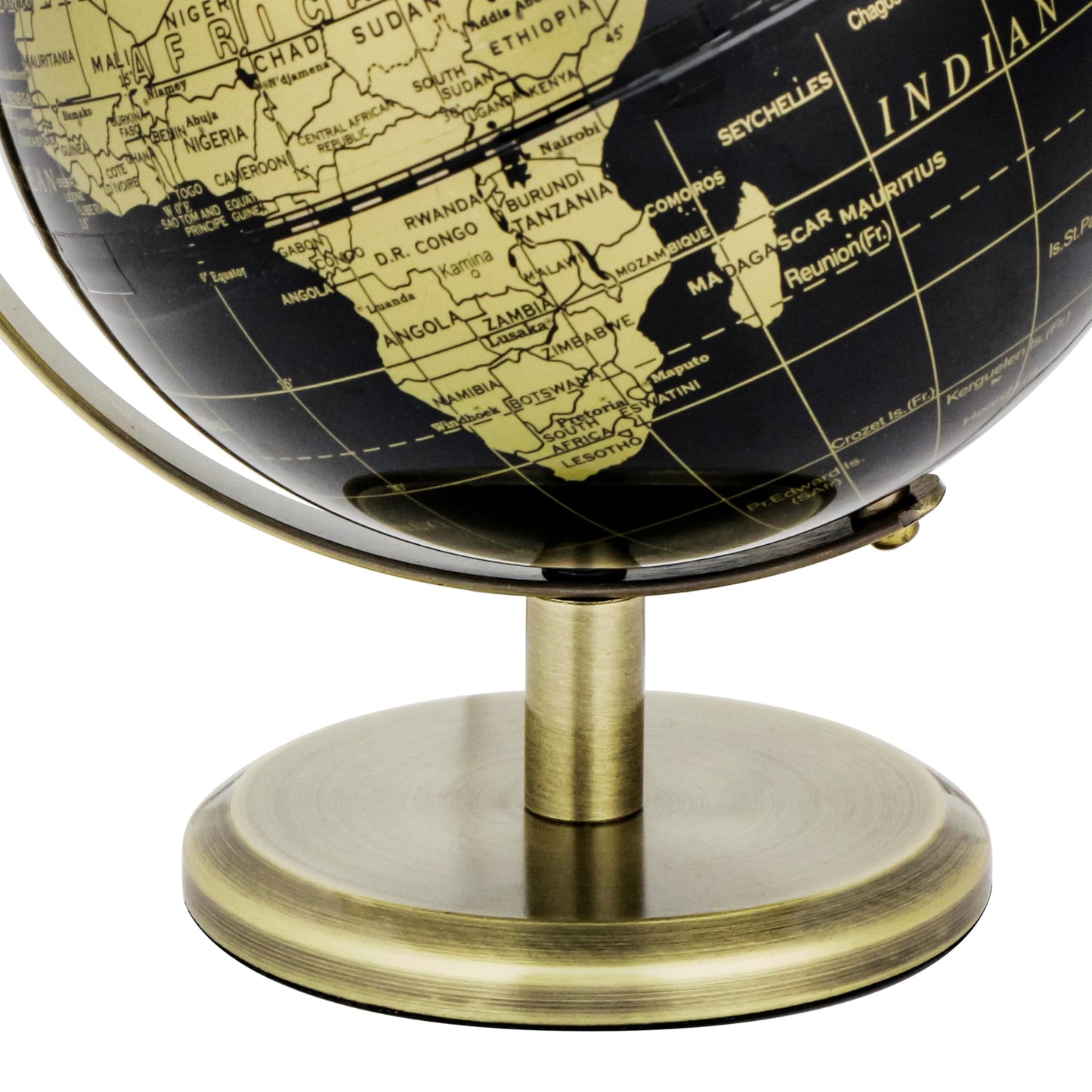 Exerz 5.5-Inch Globe Bronze Arc & Base | Educational Mini World Globe