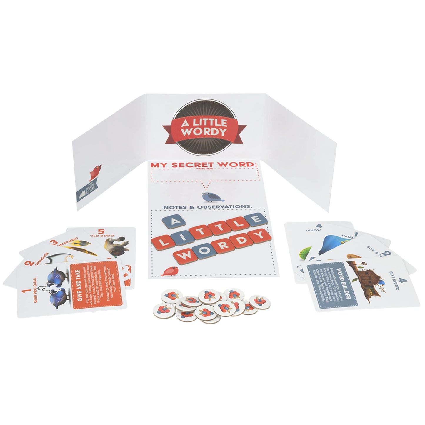 Exploding Kittens A Little Wordy — 2 Player Word Game for Couples, 15-Min Play