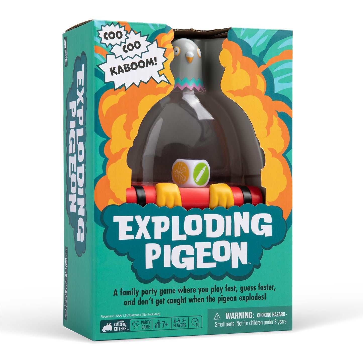 Exploding Kittens Exploding Pigeon – Fast-Paced Family Party Game for All Ages