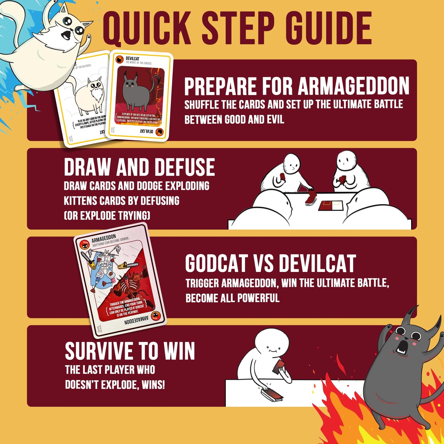 Exploding Kittens Good vs Evil - Netflix-Inspired Card Game for 2-5 Players (Ages 7+)