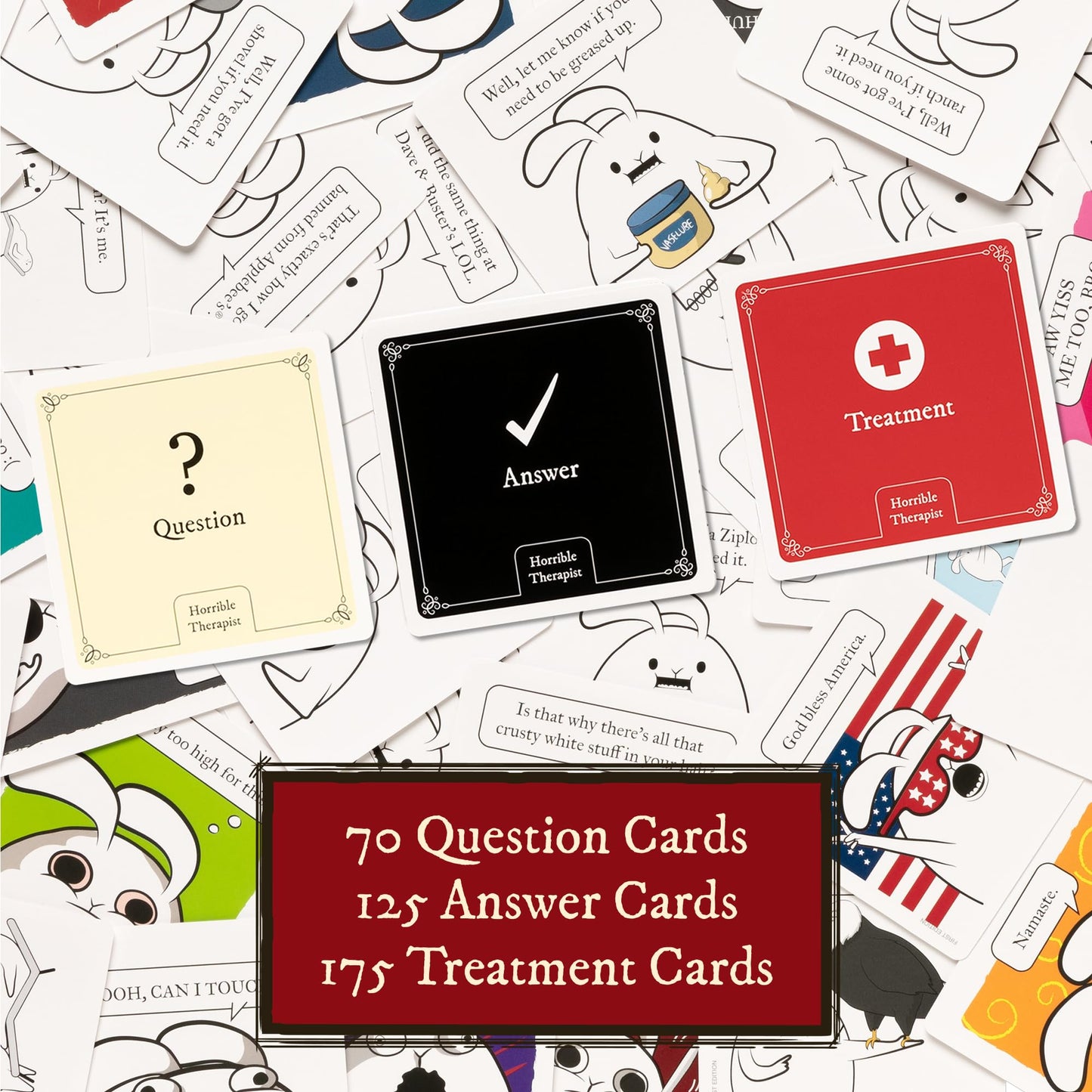 Horrible Therapist Extra Horrible Edition by Exploding Kittens — Fun Adult Card Game for 3-8 Players