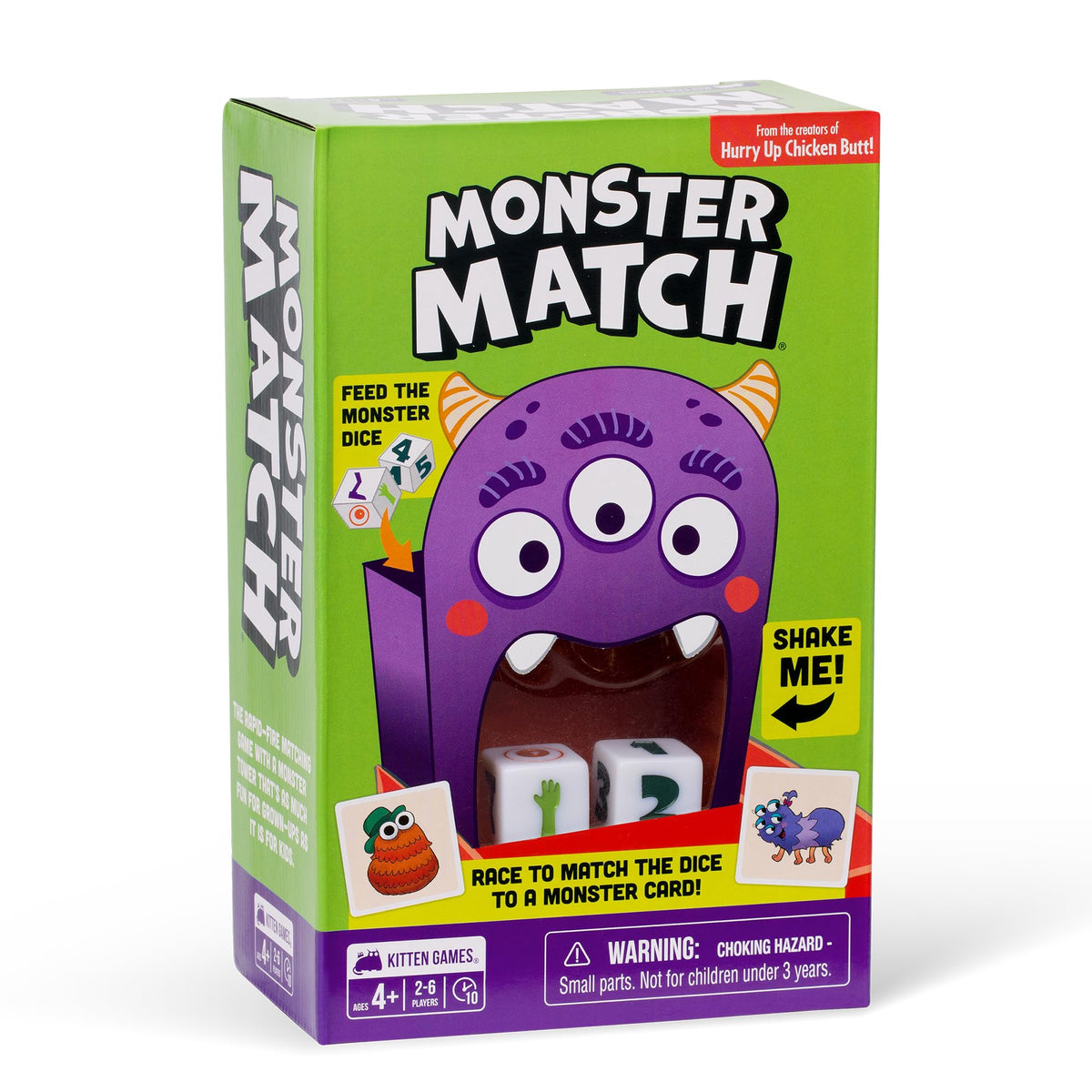 Exploding Kittens Monster Match – Family Dice Game for Kids 4+ (2-6 Players)