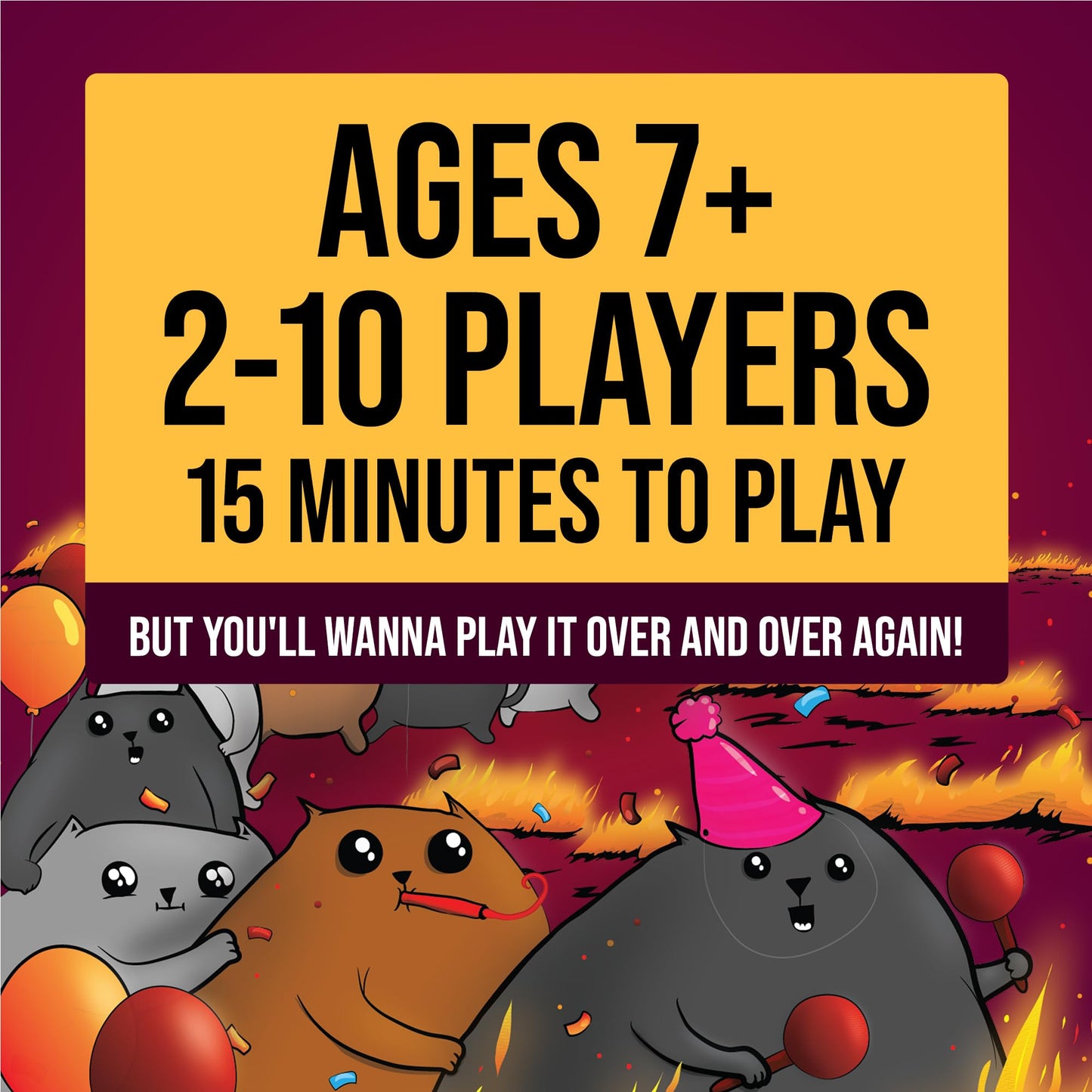 Exploding Kittens Party Pack – 2-10 Players, 15-Minute Card Game for All Ages