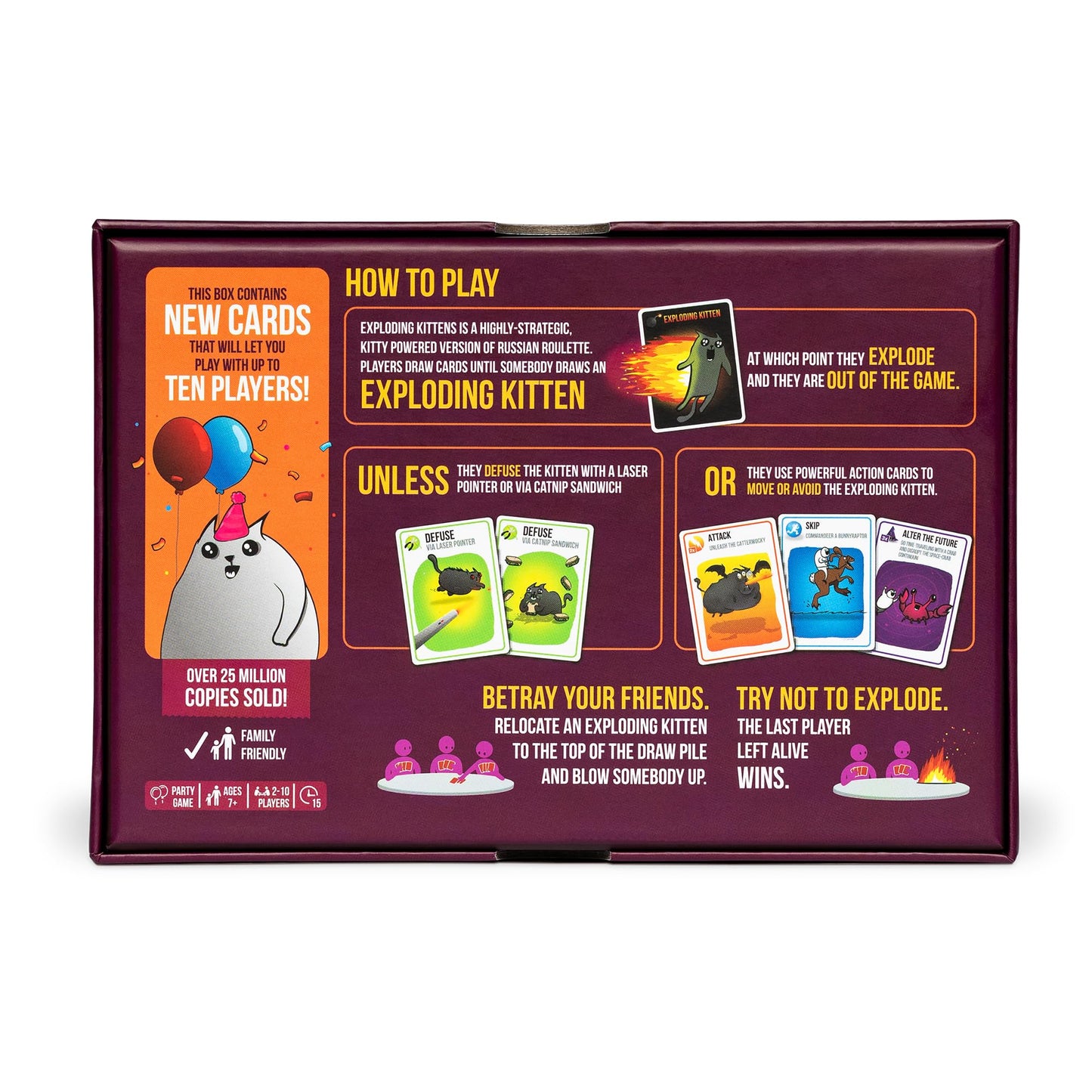 Exploding Kittens Party Pack – 2-10 Players, 15-Minute Card Game for All Ages