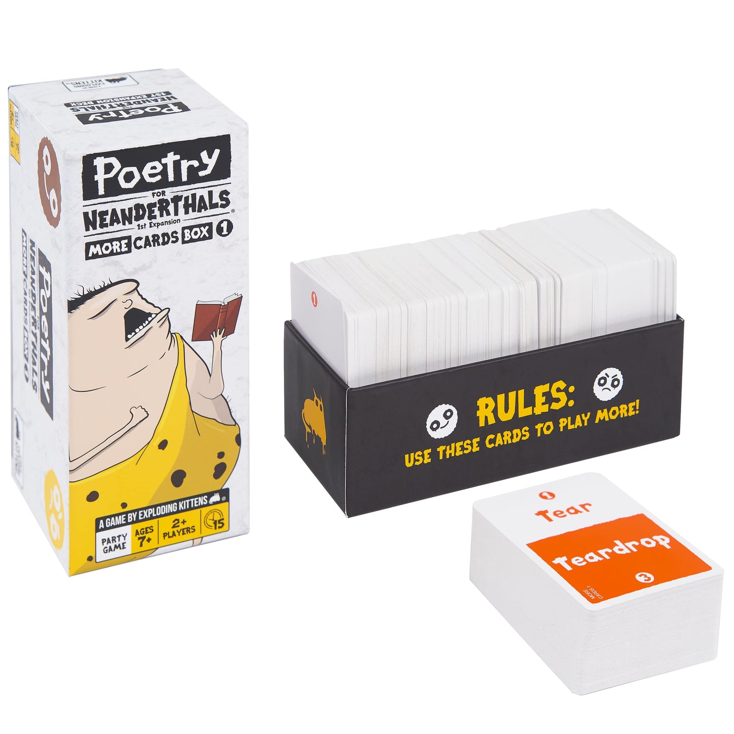 Exploding Kittens Poetry for Neanderthals Expansion Pack – 500 Cards, 2+ Players, 15 Minutes | Ages 7+