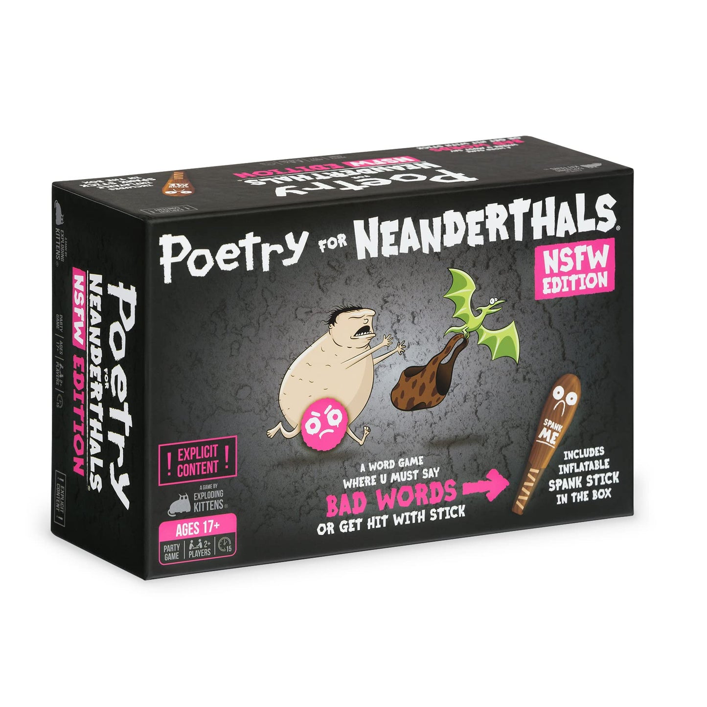 Exploding Kittens Poetry for Neanderthals NSFW Edition – 2+ Players, 15-Minute Adult Word Guessing Game