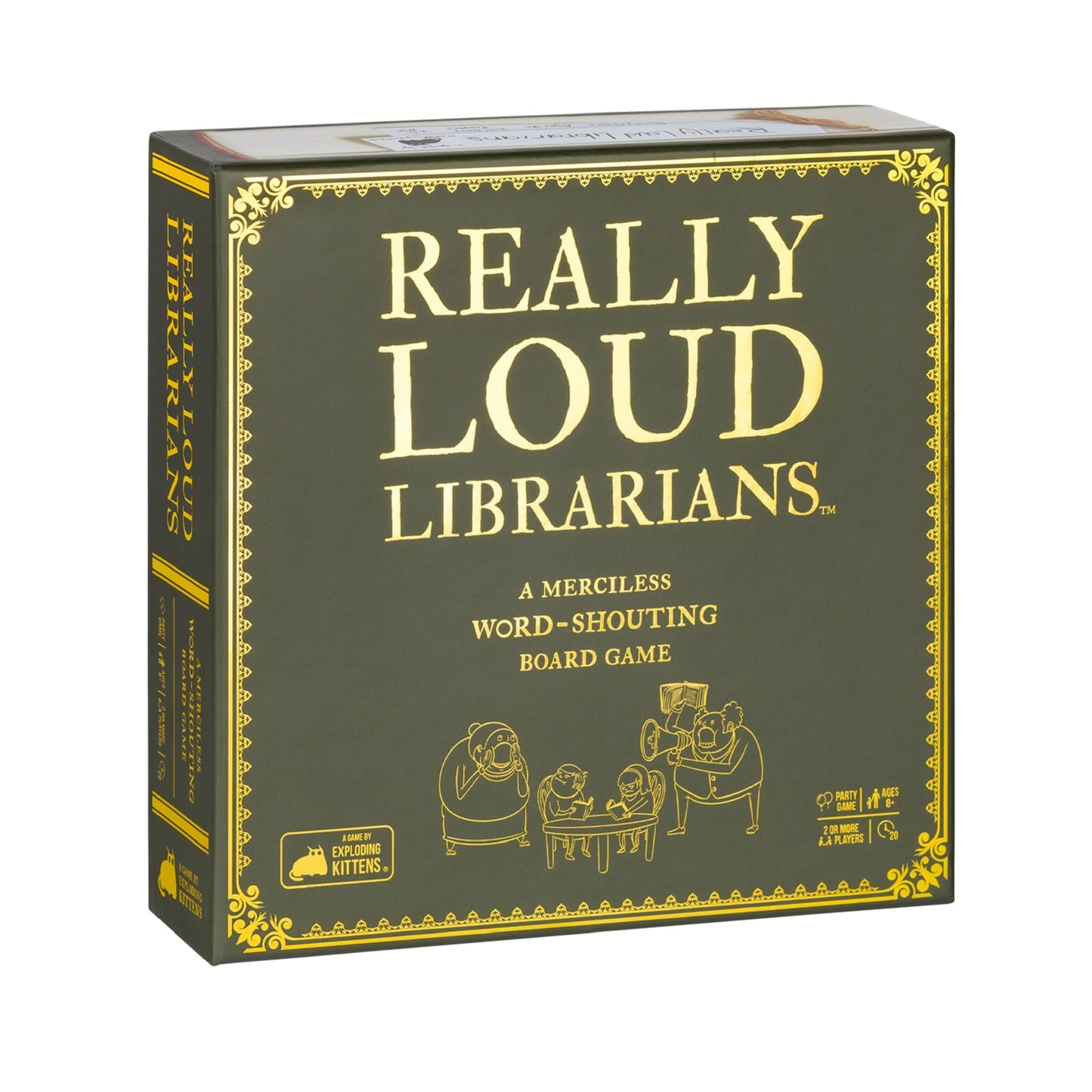 Exploding Kittens Really Loud Librarians — Fast Word-Shouting Party Game for 2+ Players (Ages 8+) | 20 Minutes