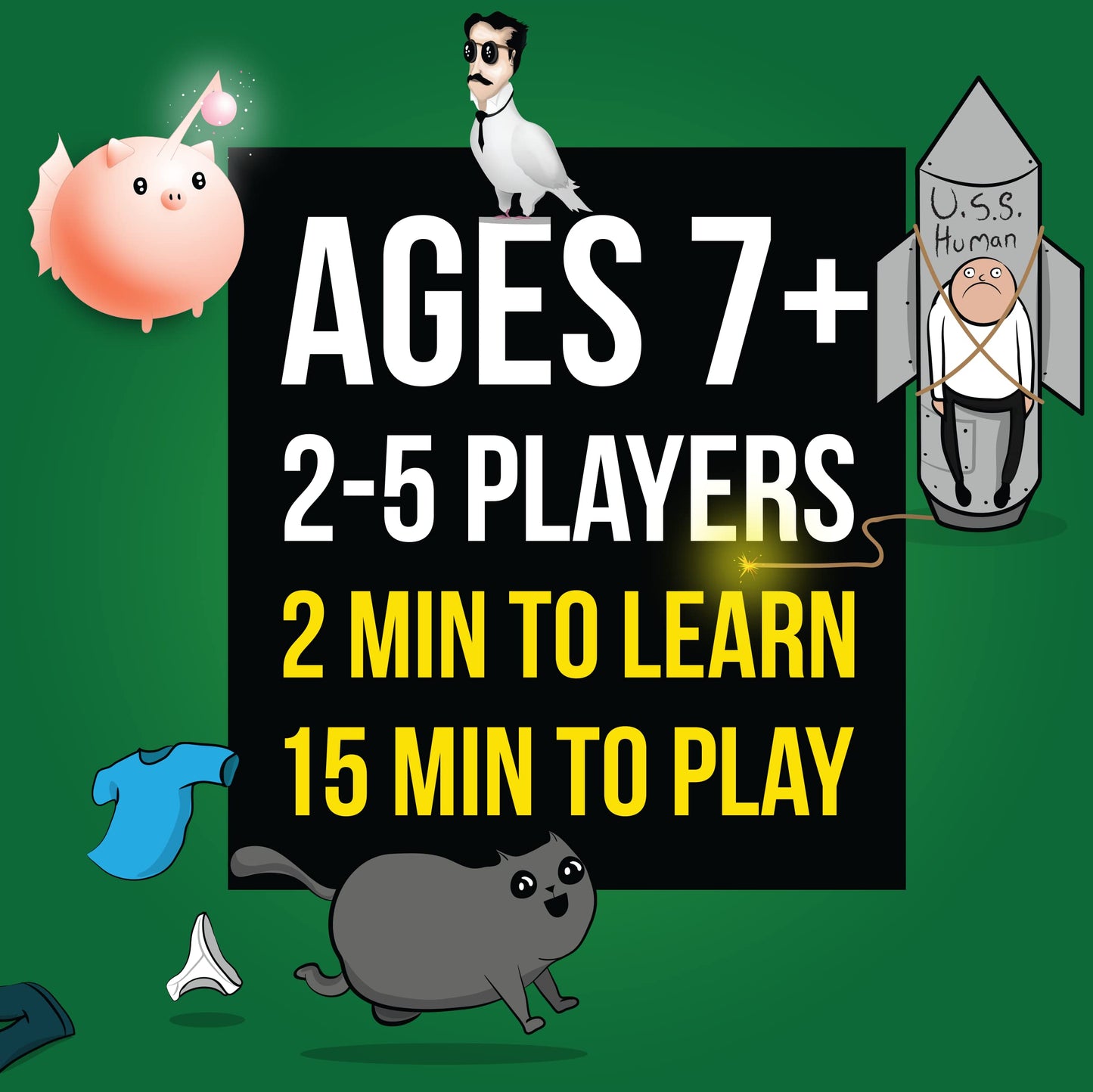 Exploding Kittens Streaking Kittens Expansion – 15-Card Add-On