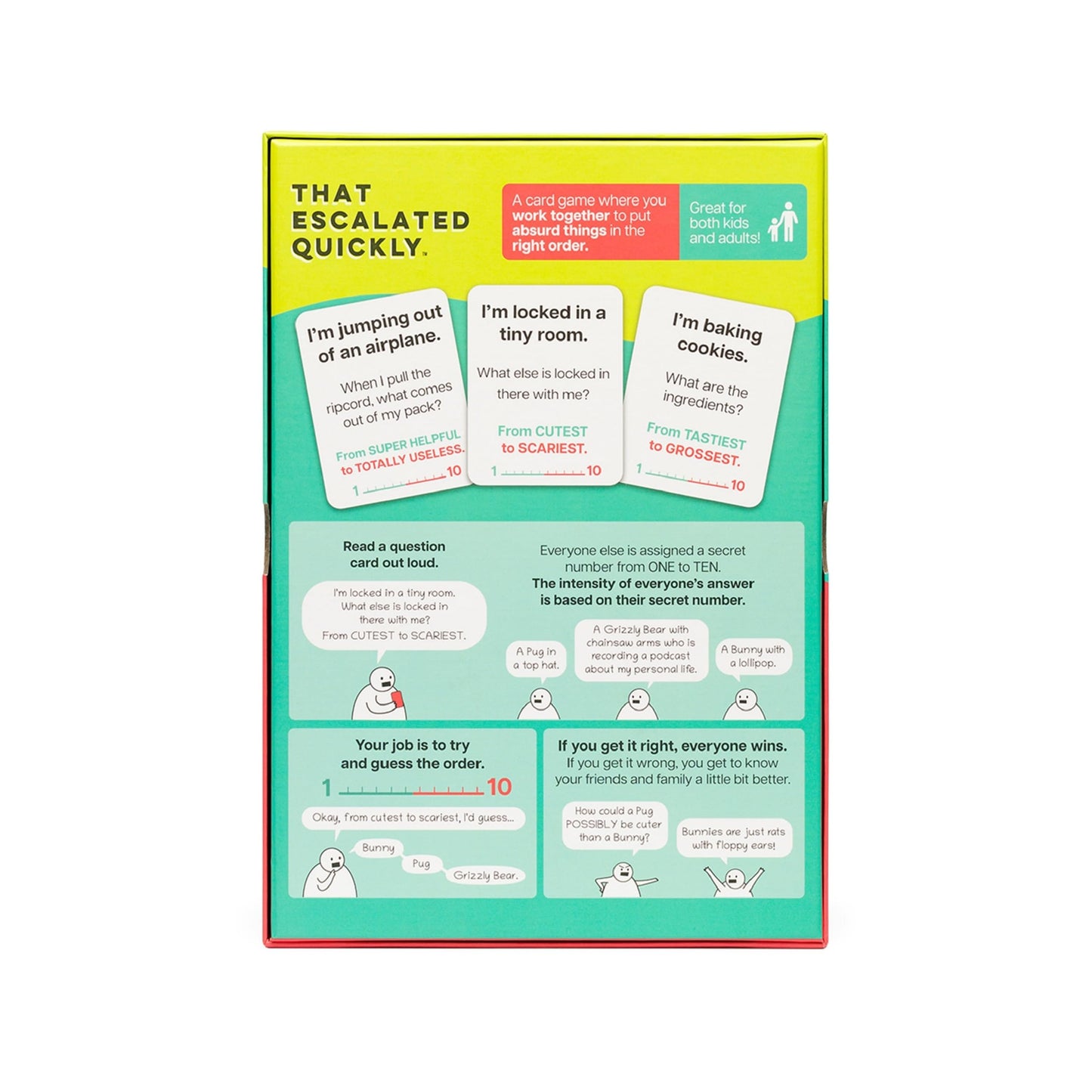 That Escalated Quickly by Exploding Kittens | Cooperative Card Game for 2-8 Players (Ages 10+)
