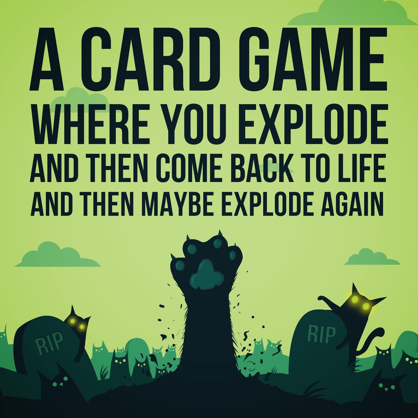 Exploding Kittens: Zombie Kittens — 2-5 Players, 15 Minutes to Play, Ages 7+ | High Stakes Card Game