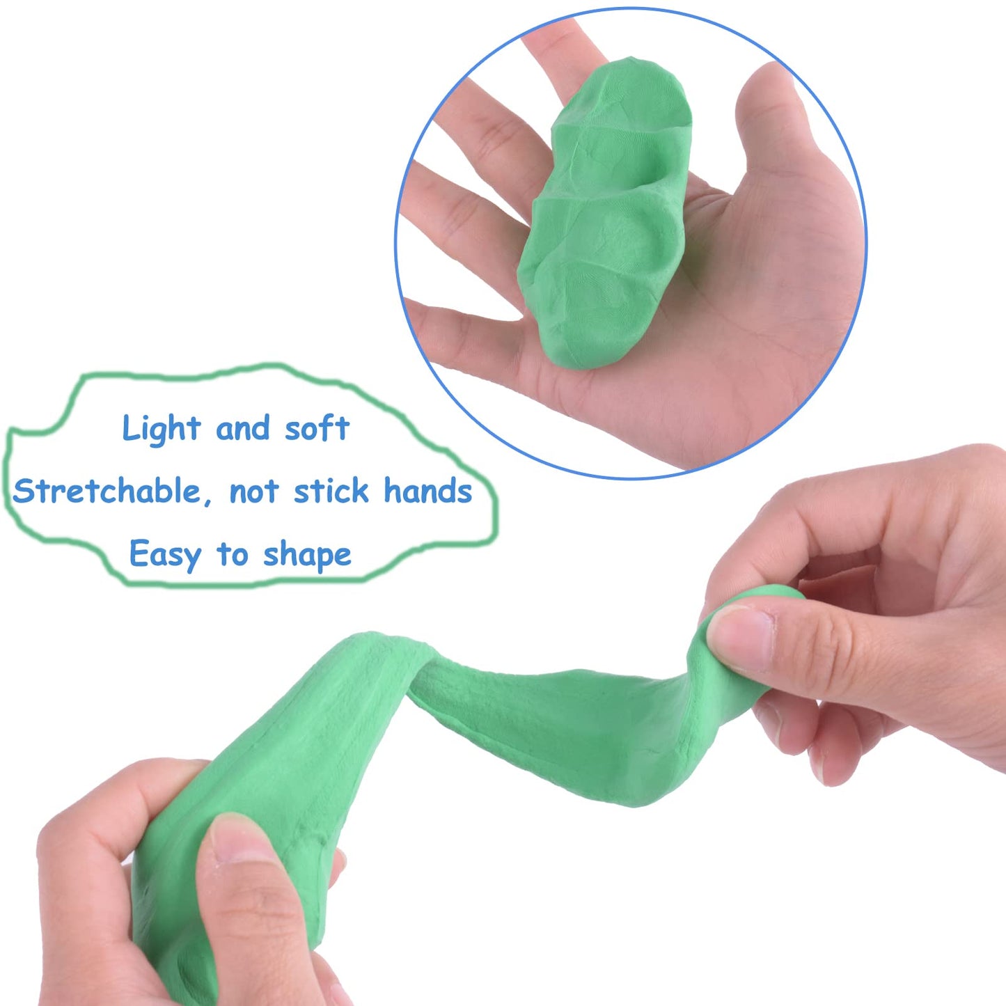 Exptolii 24-Color Air Dry Clay for Kids – No-Bake, Non-Toxic Modeling