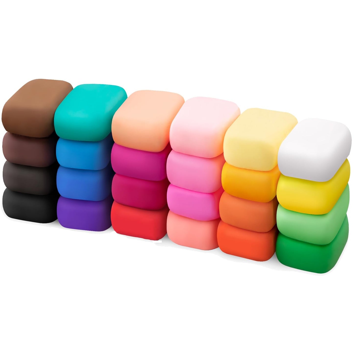Exptolii 24-Color Air Dry Clay for Kids – No-Bake, Non-Toxic Modeling