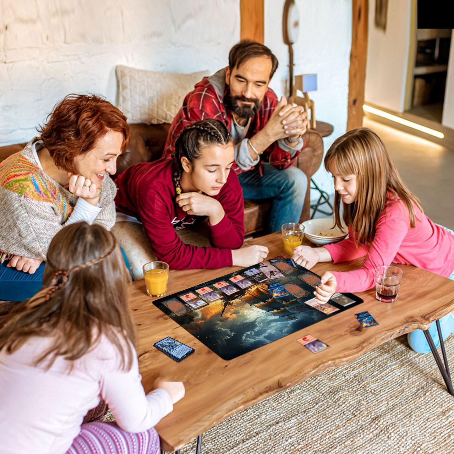 Extalas MTG Playmat 24x14 in – The Mysterious Ghost Ship, Non-Slip, Waterproof, Includes Storage Tube & 7 Dice
