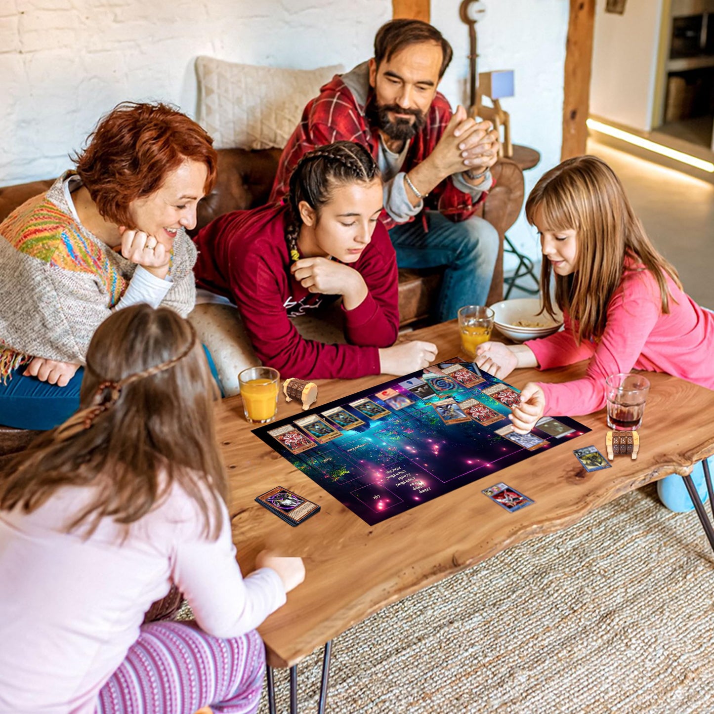 Extalas MTG Playmat with Zones – Non-Slip, Waterproof, Includes 7 Dice & Storage Tube