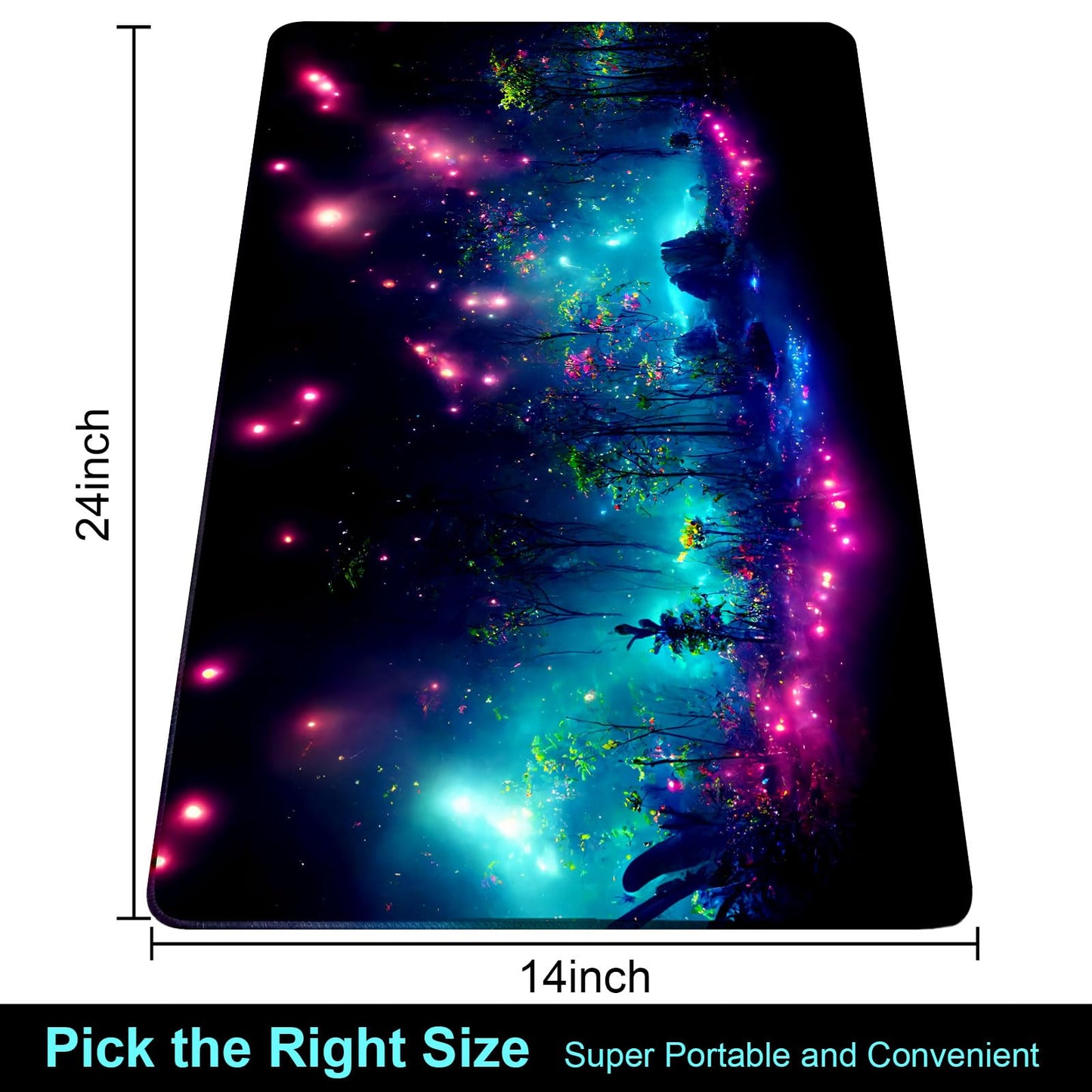 Extalas MTG Playmat – 24x14 Inch Non-Slip, Waterproof Surface with Storage Tube & 7 Dice