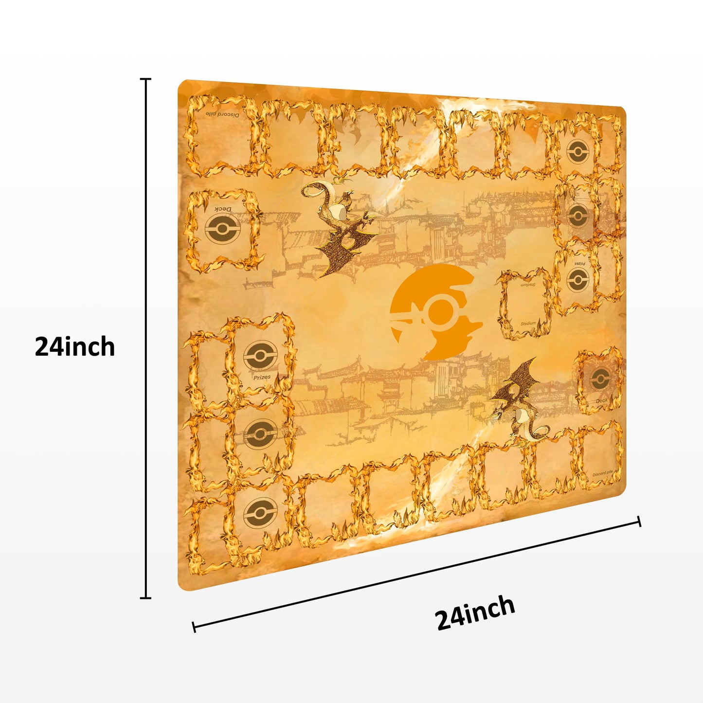 Extalas 2-Player Playmat for Trading Card Games – 31 Damage Counters & Storage Bag