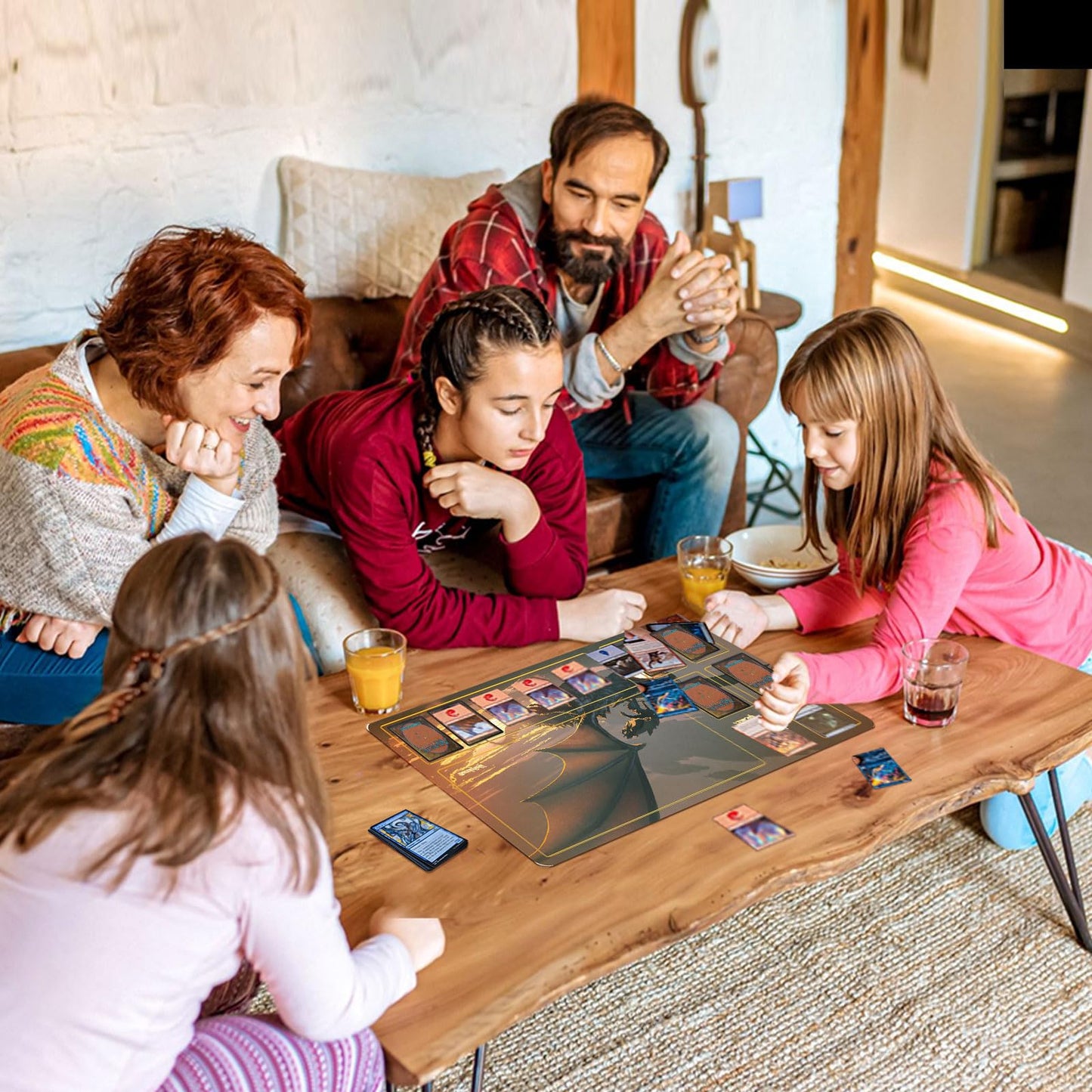 Extalas MTG Playmat with Zones – Non-Slip 24x14in Surface, Storage Tube & 7 Dice