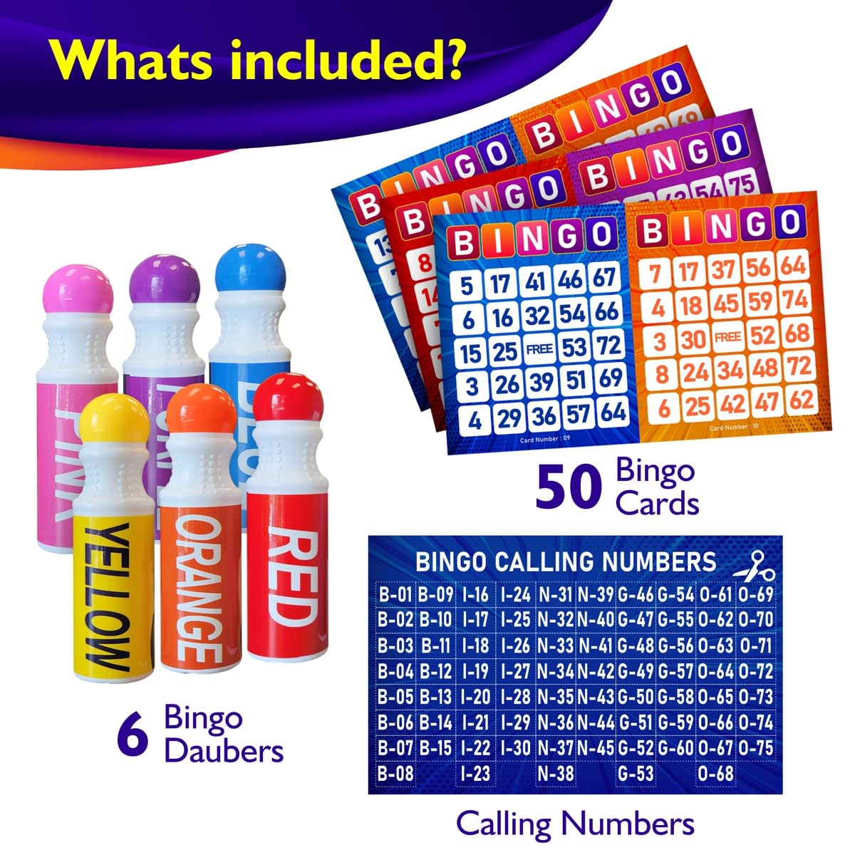 EXTRIC Bingo Game Set – Family Fun for All Ages (Daubers, Cards Included)