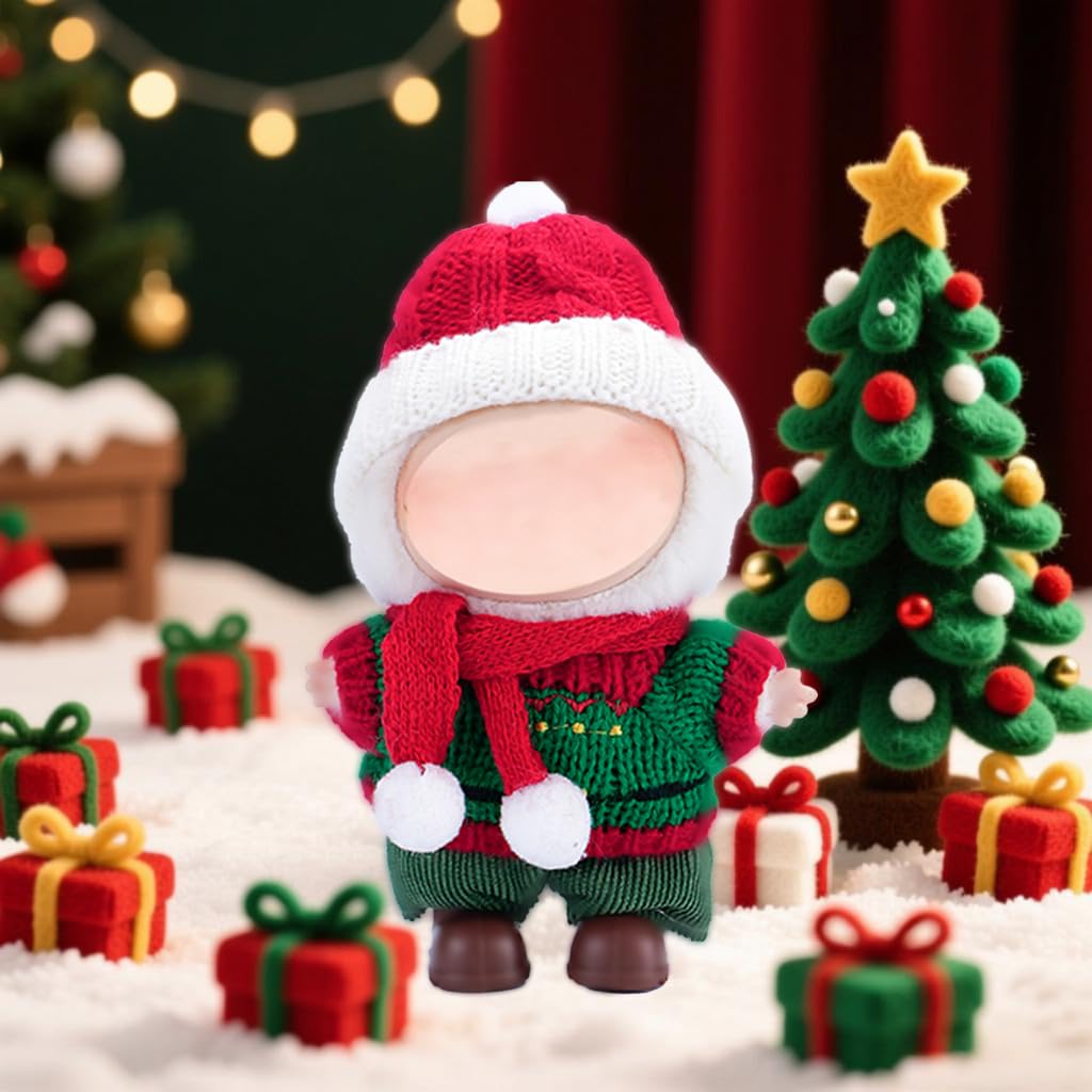 Eyancotoi 17cm Doll Christmas Clothes – Cute Outfit Set for 17 cm Dolls (Style 4)